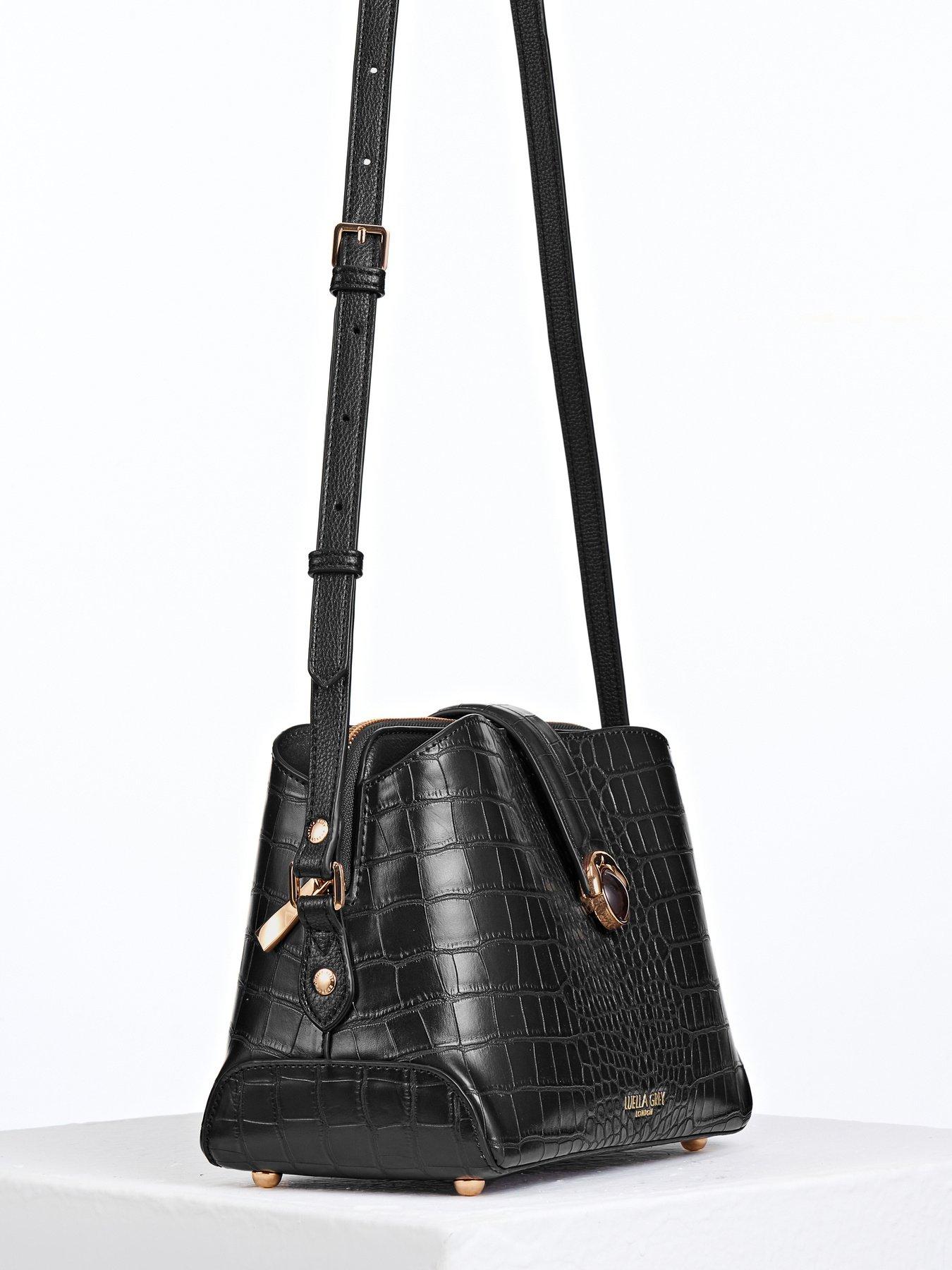 Image 3 of 6 of Luella Grey Mills Crossbody In Black Croc