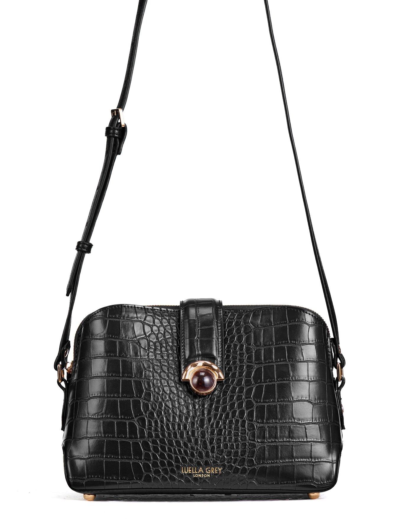 Image 5 of 6 of Luella Grey Mills Crossbody In Black Croc