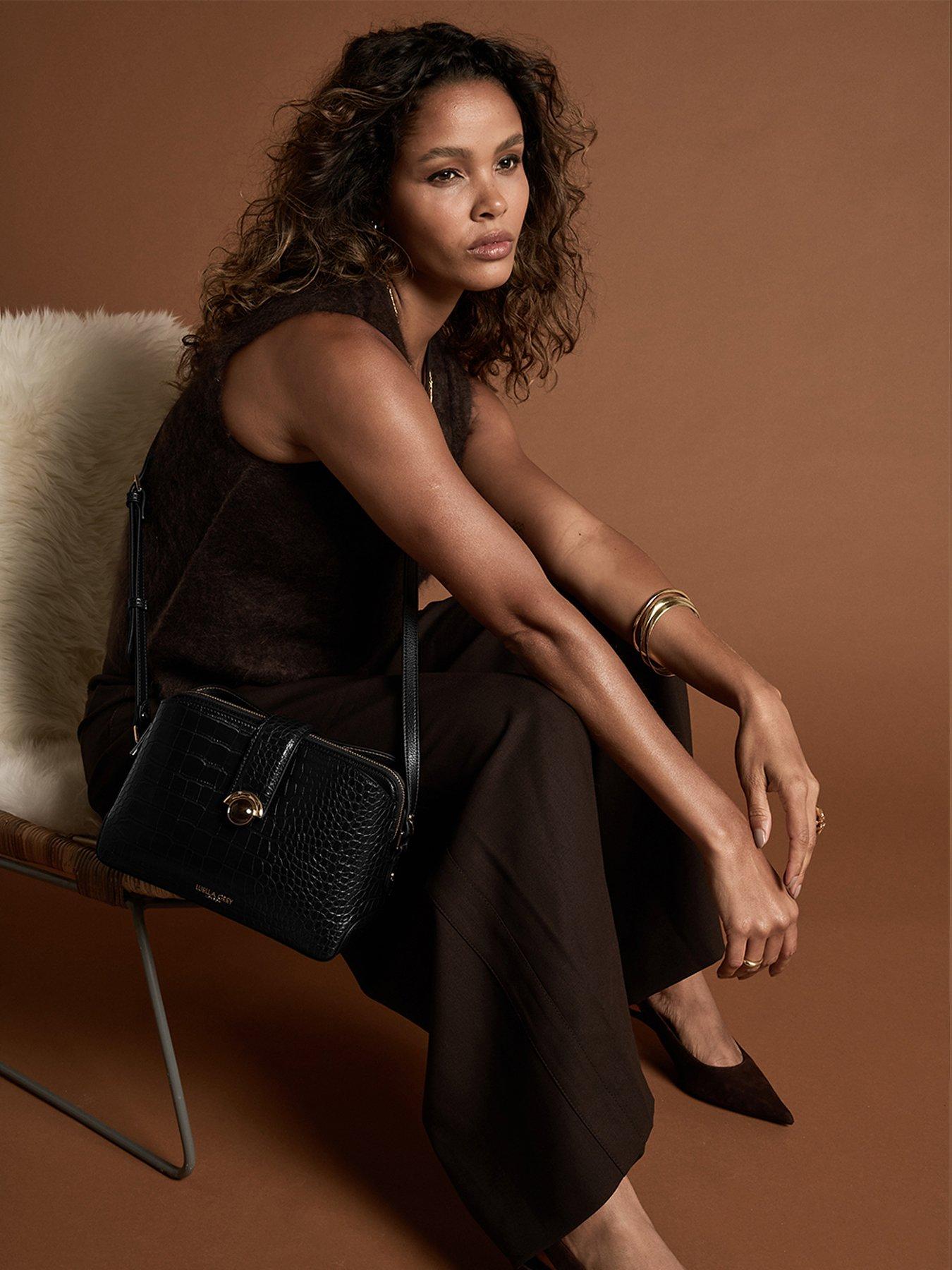 Image 6 of 6 of Luella Grey Mills Crossbody In Black Croc