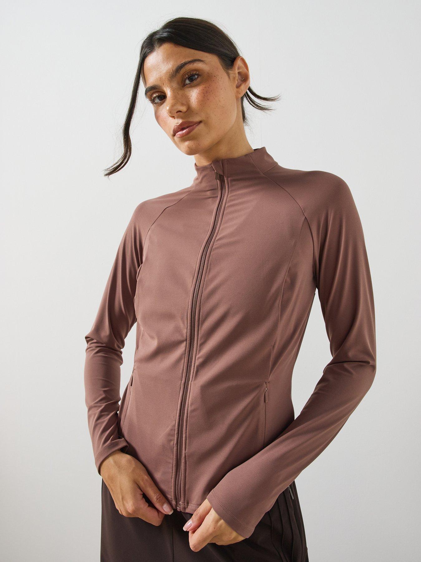 Sweaty Betty Ultimate Studio Zip Up - Brown