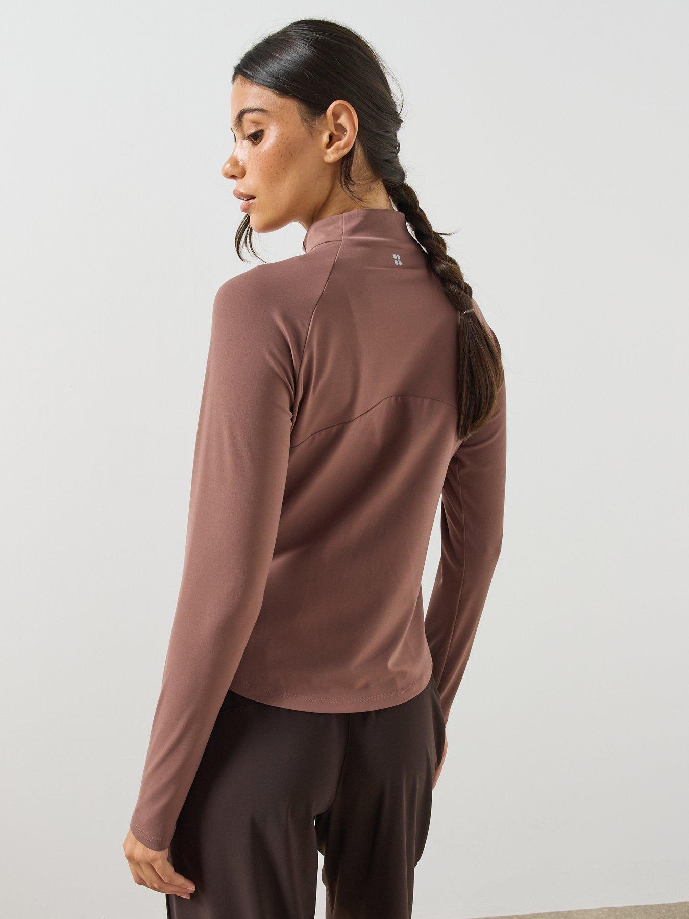 Image 2 of 5 of Sweaty Betty Ultimate Studio Zip Up - Brown