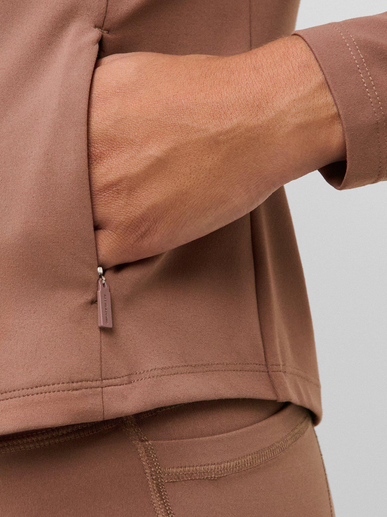 Image 5 of 5 of Sweaty Betty Ultimate Studio Zip Up - Brown