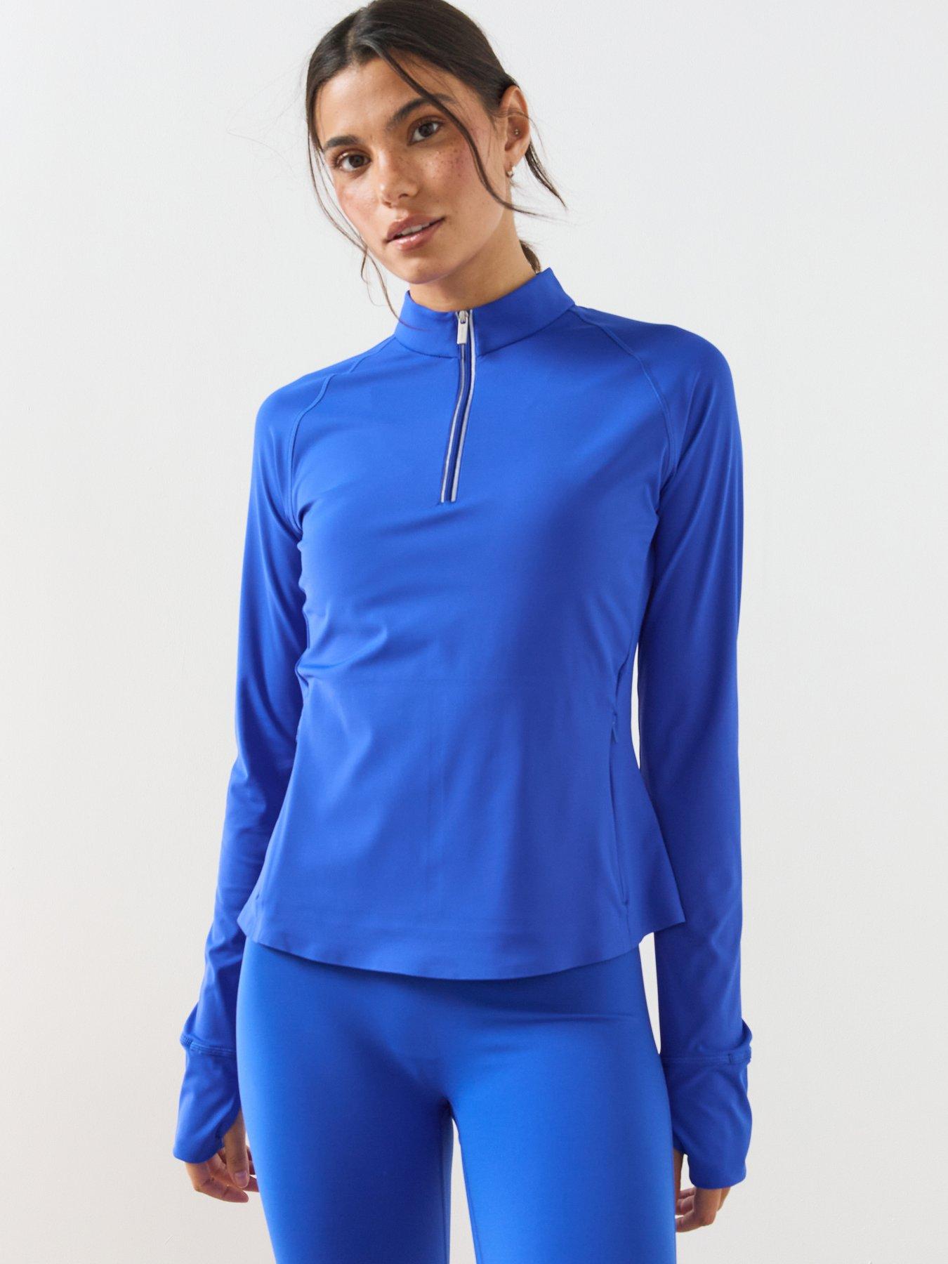 Sweaty Betty Runner's High Bonded Half Zip - Prussian Blue