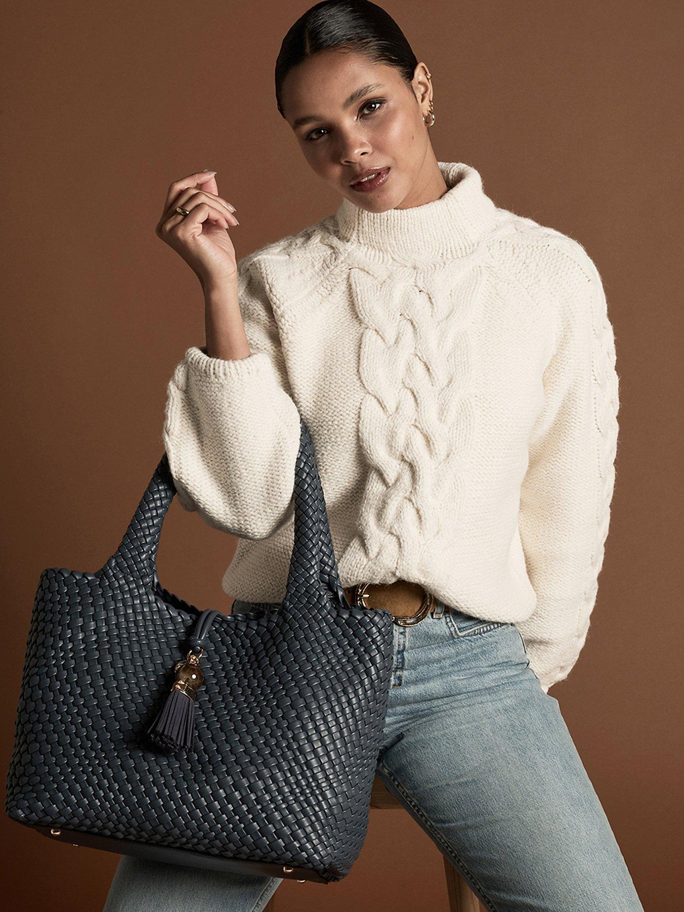 Luella Grey Women's Blue 'Saskia' Woven Tote In - Image 2