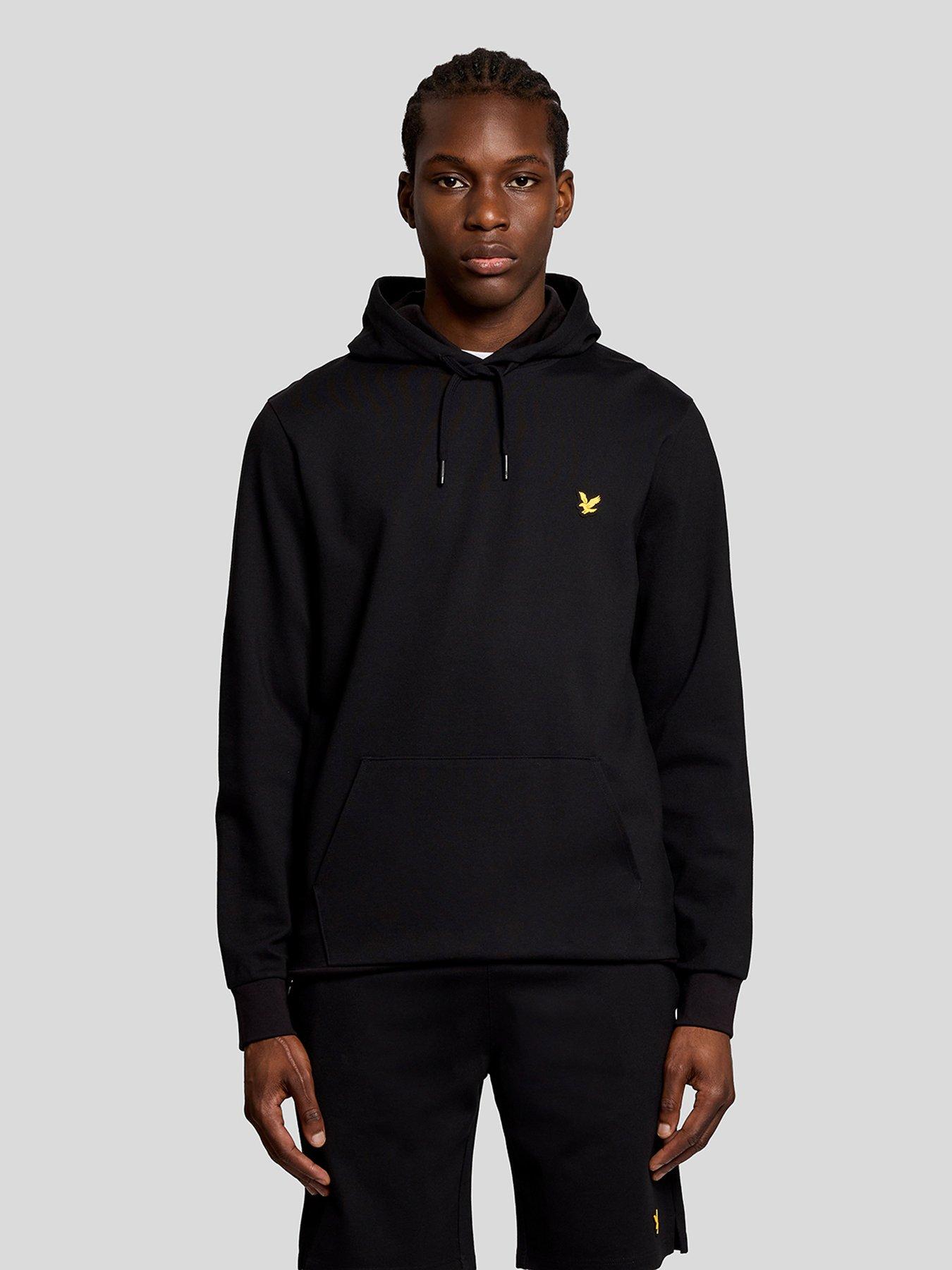 Lyle & Scott Sport Mens Sports Fly Fleece Hoodie, Black, Size M, Men
