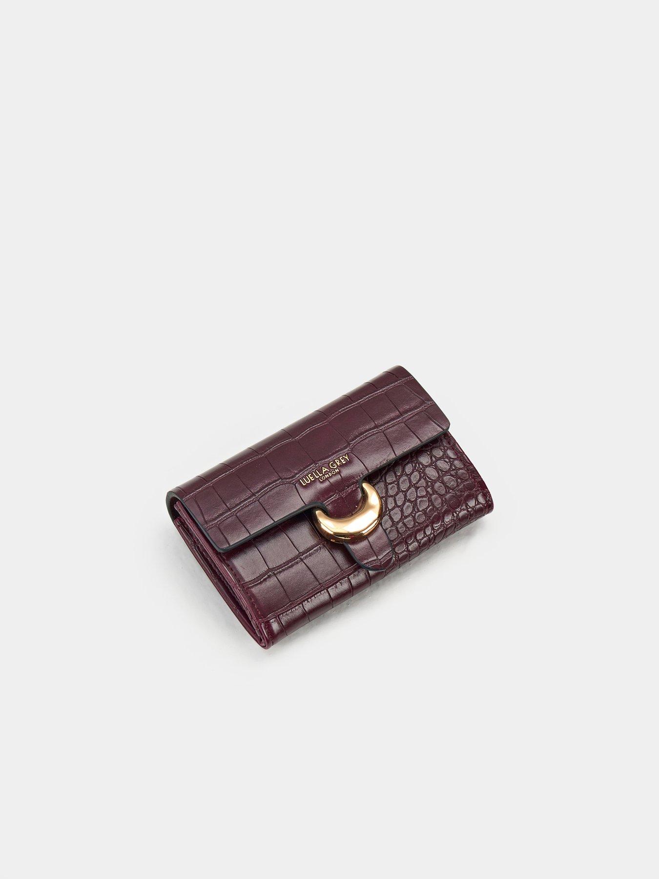 Image 2 of 4 of Luella Grey Letitia Medium Purse In Black Cherry Croc