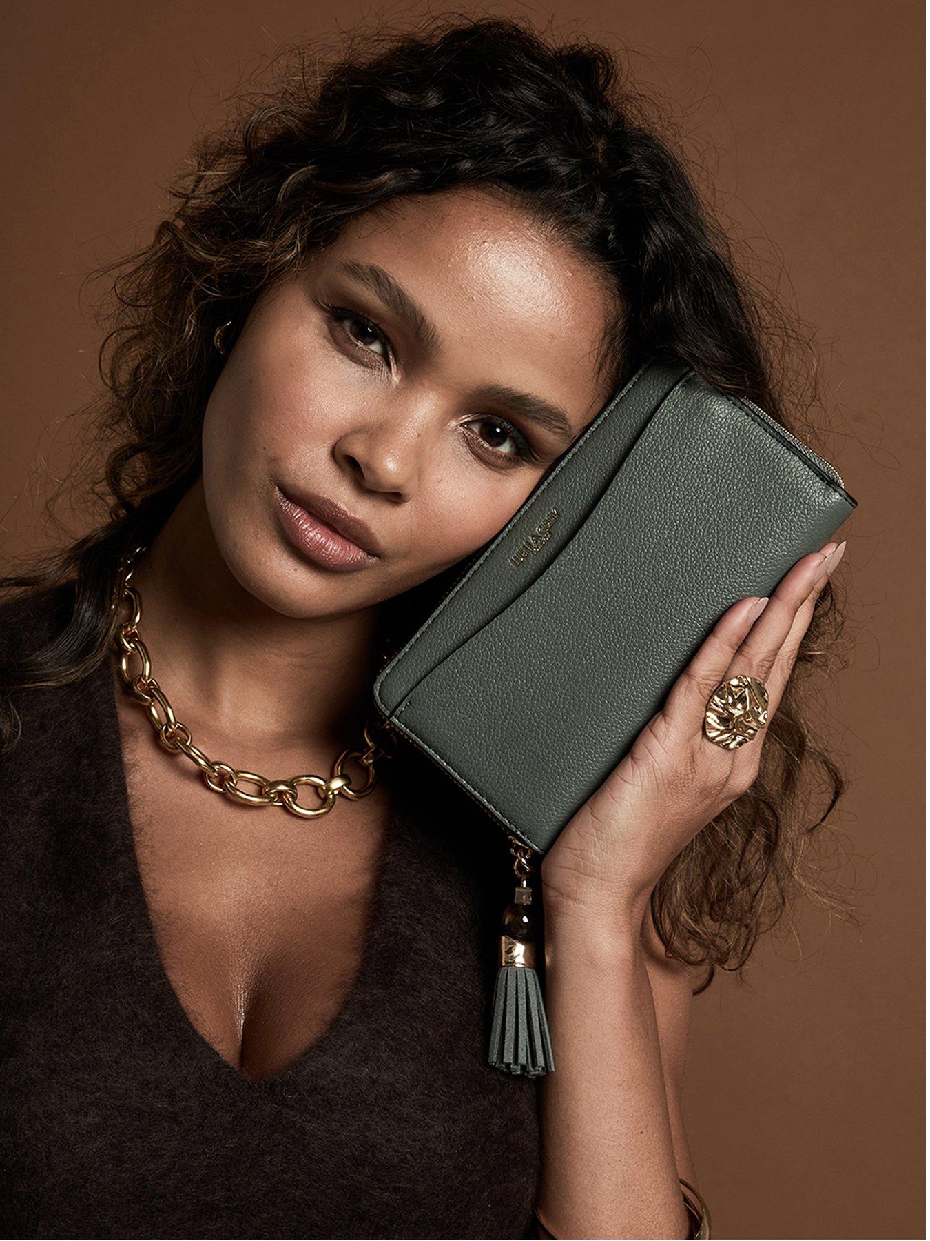Luella Grey Capriana Large Purse In Steel Green, Green, Women