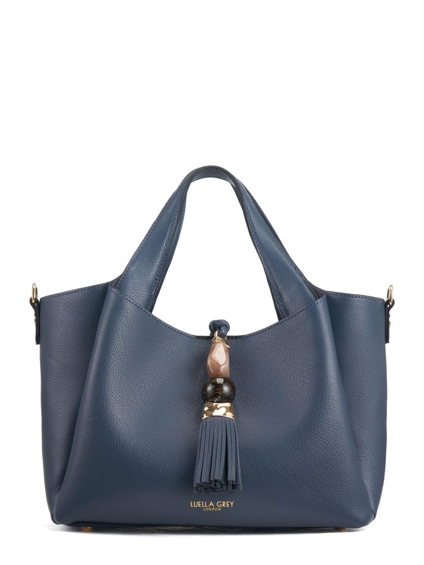 Image 2 of 6 of Luella Grey Etta Small Tote In Denim Blue