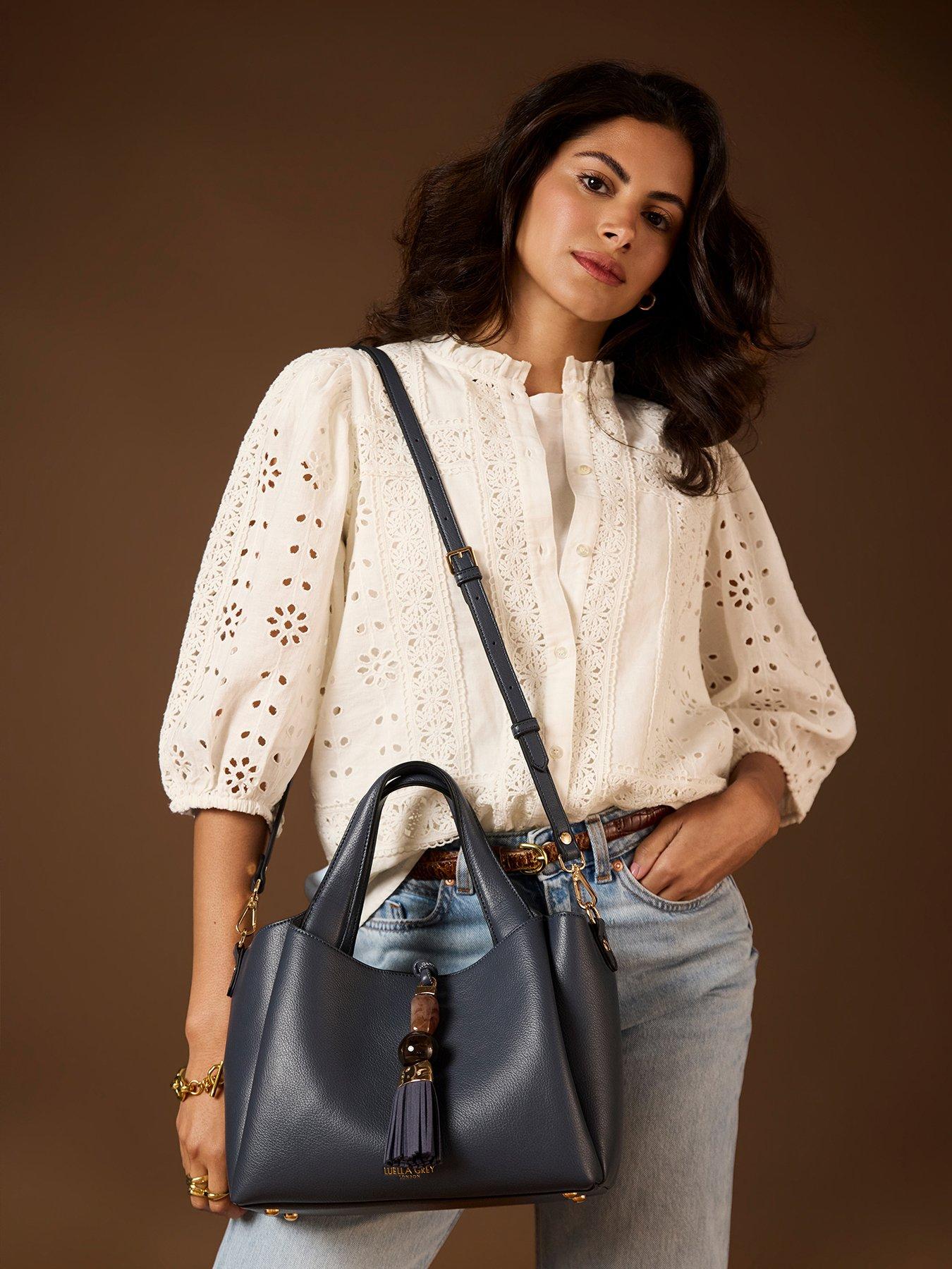 Image 5 of 6 of Luella Grey Etta Small Tote In Denim Blue