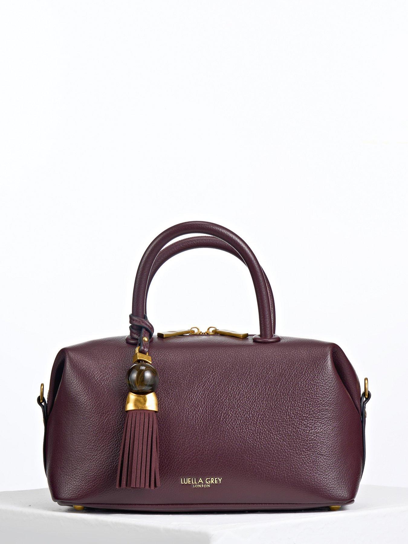 Image 2 of 5 of Luella Grey Alessia Bowler Tote In Black Cherry