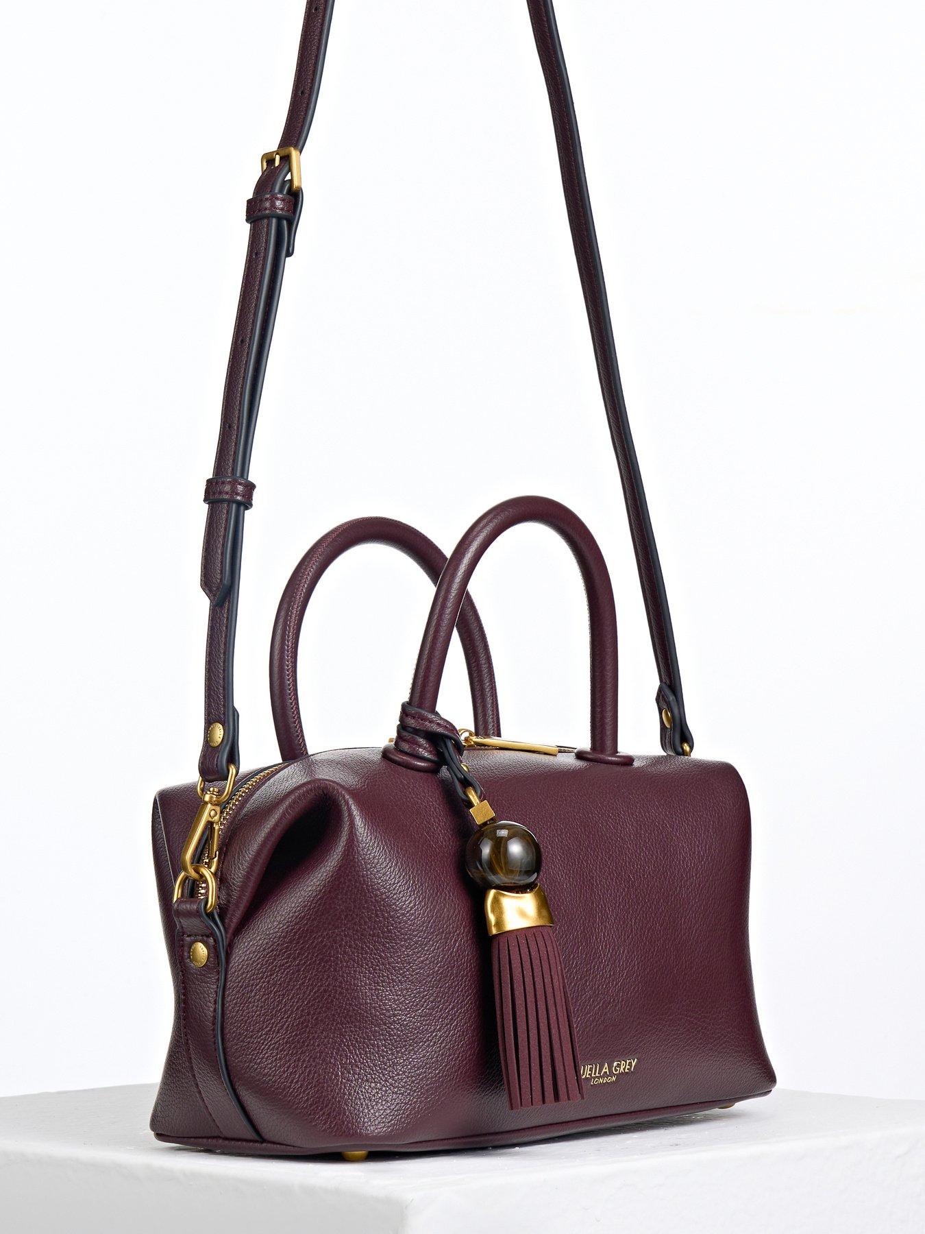 Image 3 of 5 of Luella Grey Alessia Bowler Tote In Black Cherry