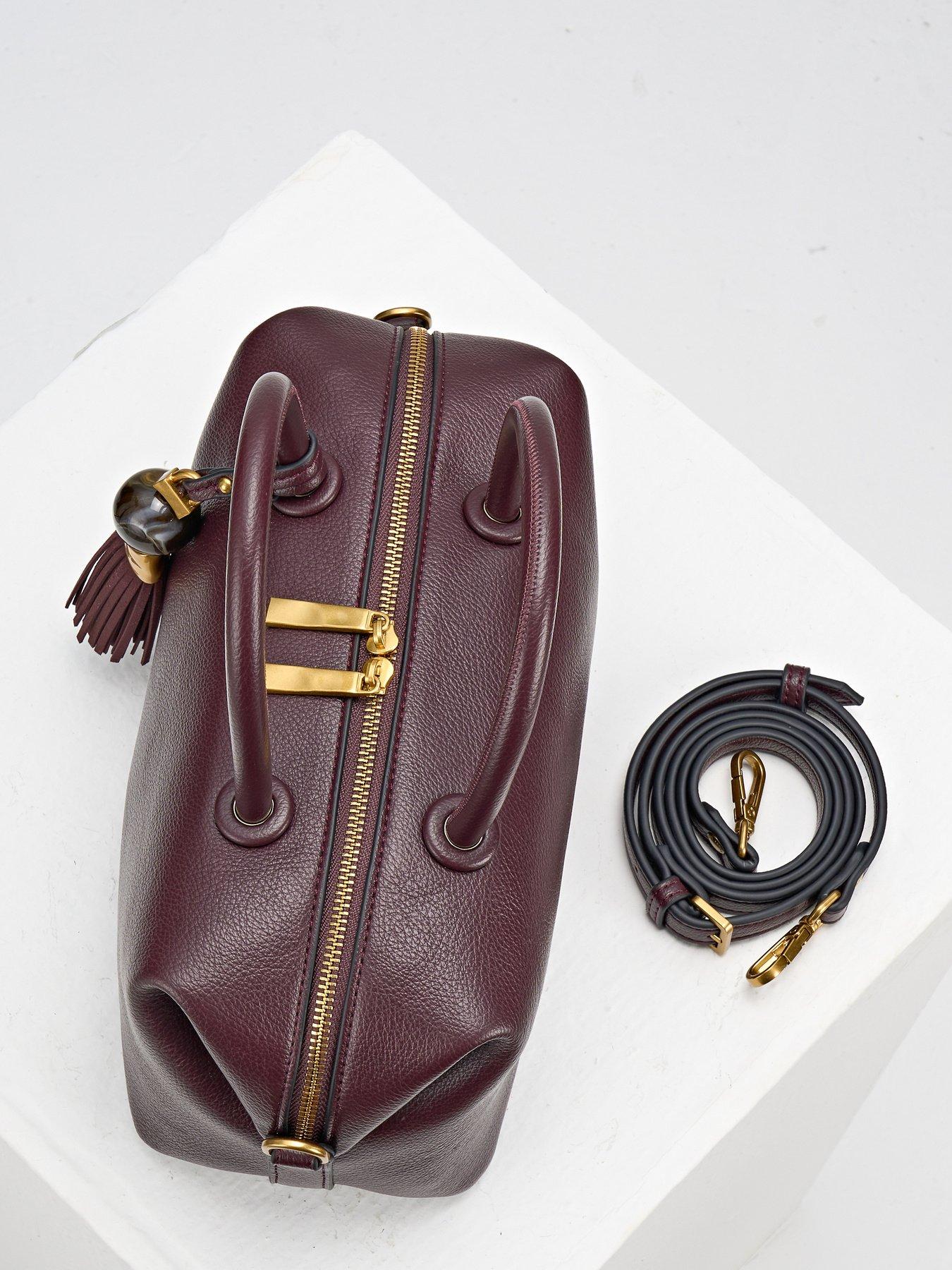 Image 4 of 5 of Luella Grey Alessia Bowler Tote In Black Cherry
