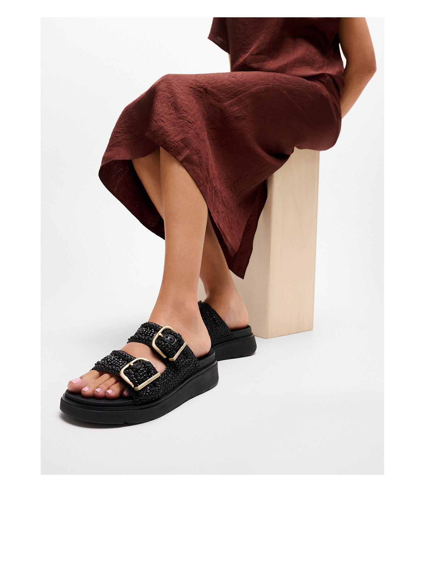 Image 1 of 6 of FitFlop GEN-FF WOVEN TWO-BAR SLIDES