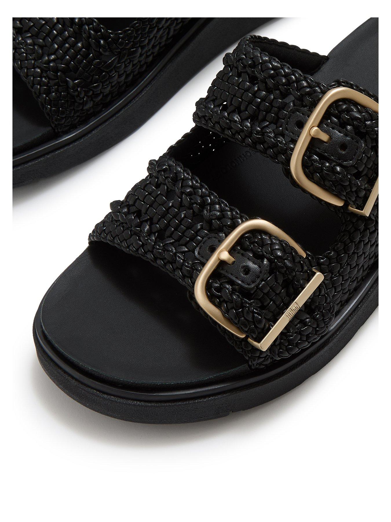Image 4 of 6 of FitFlop GEN-FF WOVEN TWO-BAR SLIDES