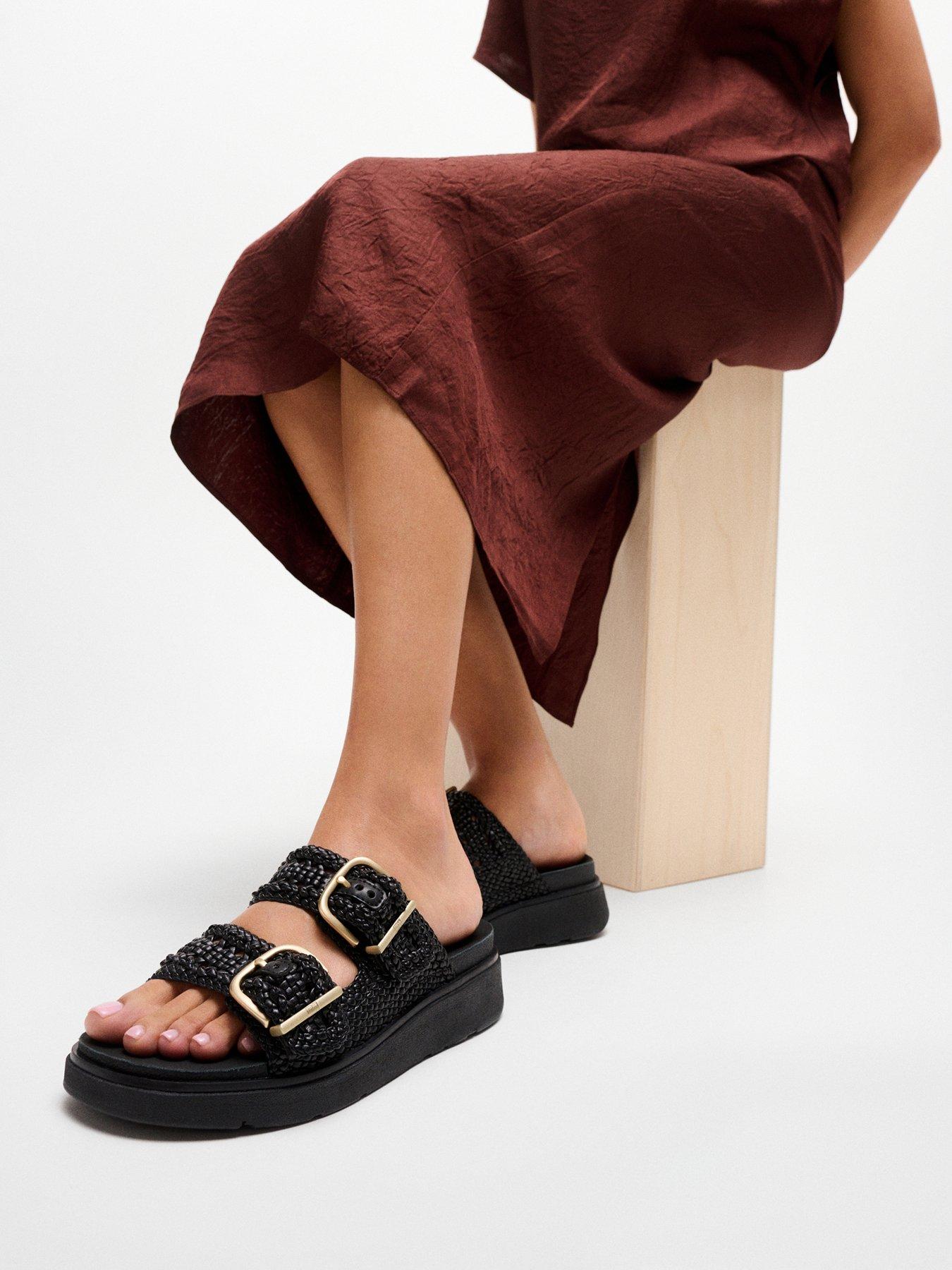 Image 6 of 6 of FitFlop GEN-FF WOVEN TWO-BAR SLIDES
