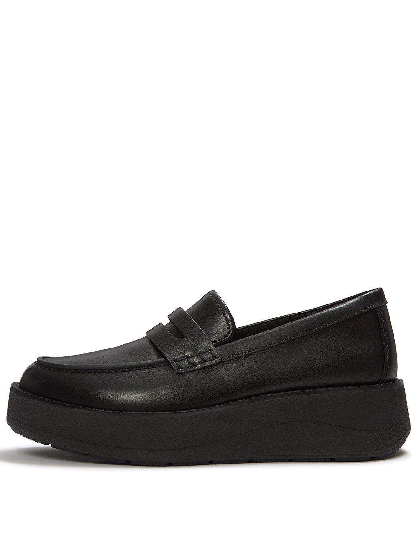 Image 1 of 5 of FitFlop Womens GEN-FF Roam Leather Chunky Loafers - Black