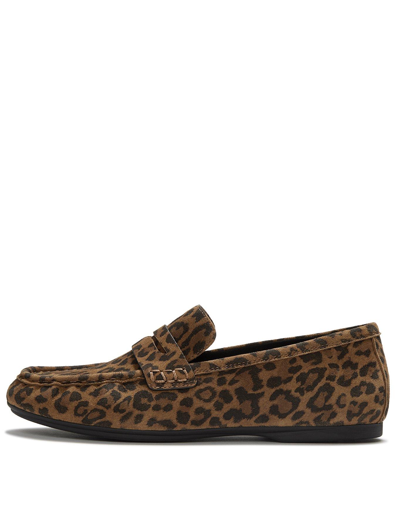 FitFlop DELICATO SUEDE LEOPARD LOAFERS