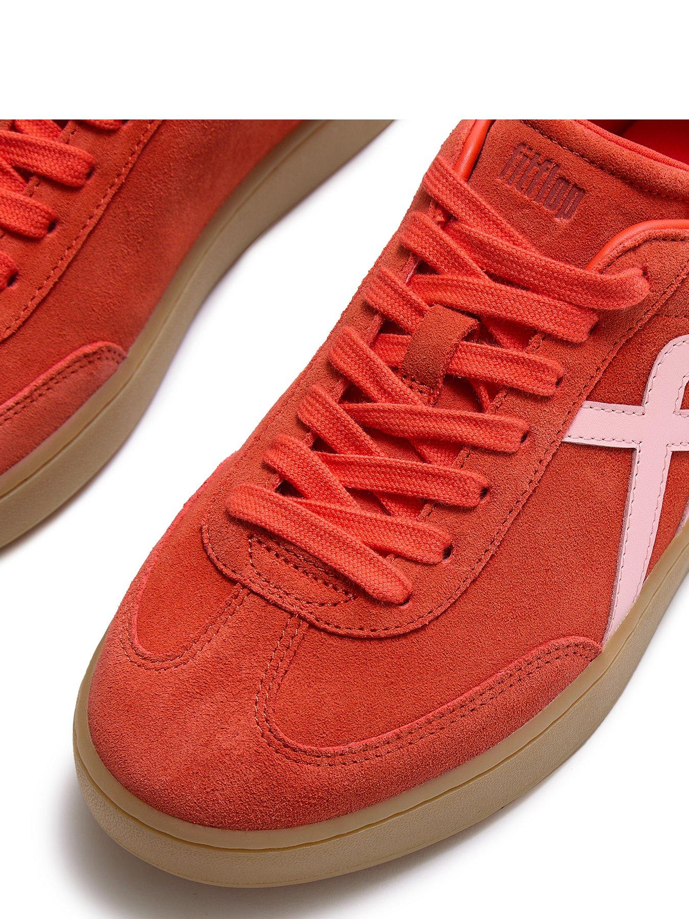Image 4 of 5 of FitFlop Womens Suede T-Toe Supportive Trainers - Red