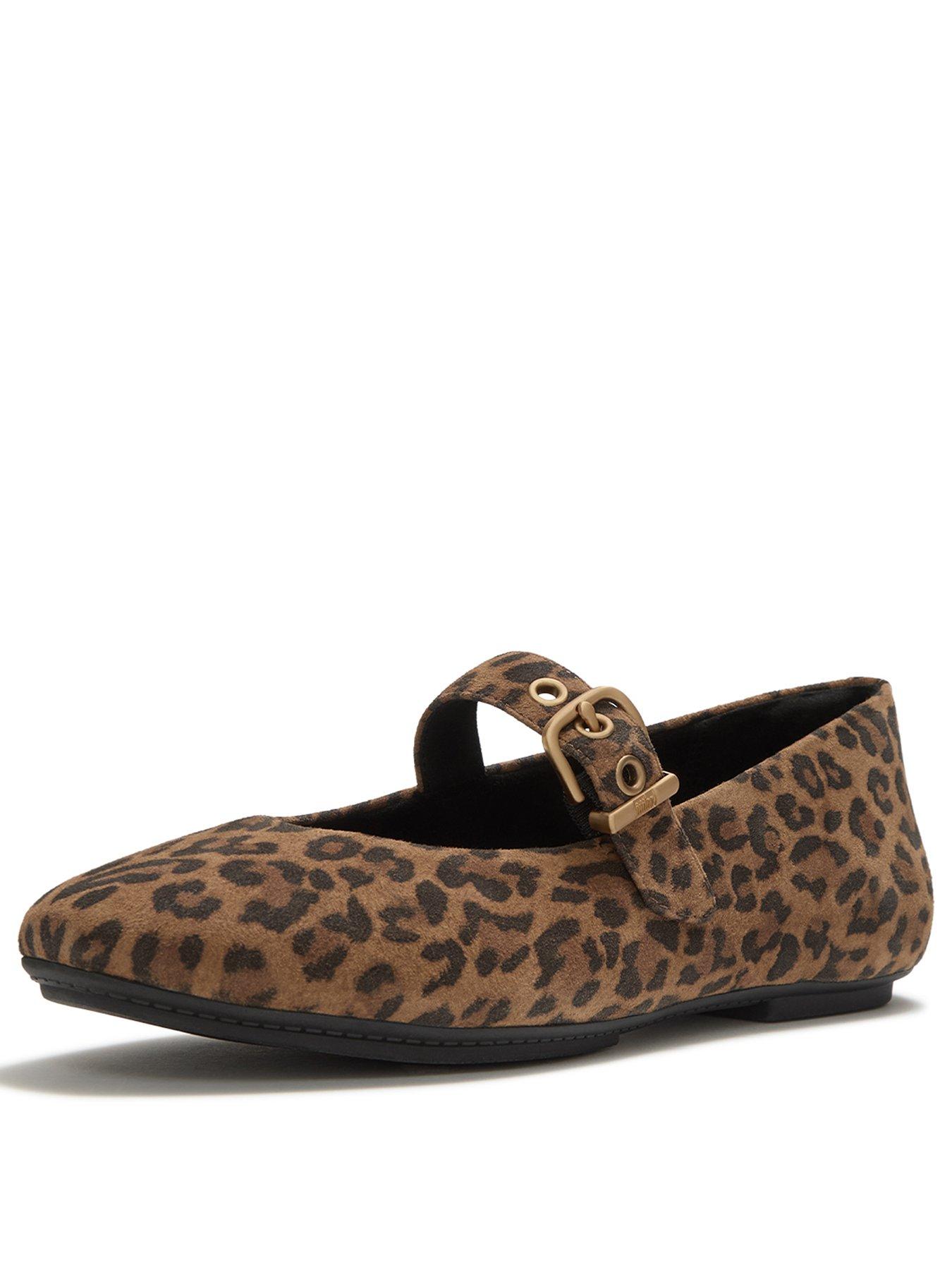 Image 3 of 6 of FitFlop DELICATO SUEDE LEOPARD MARY JANES