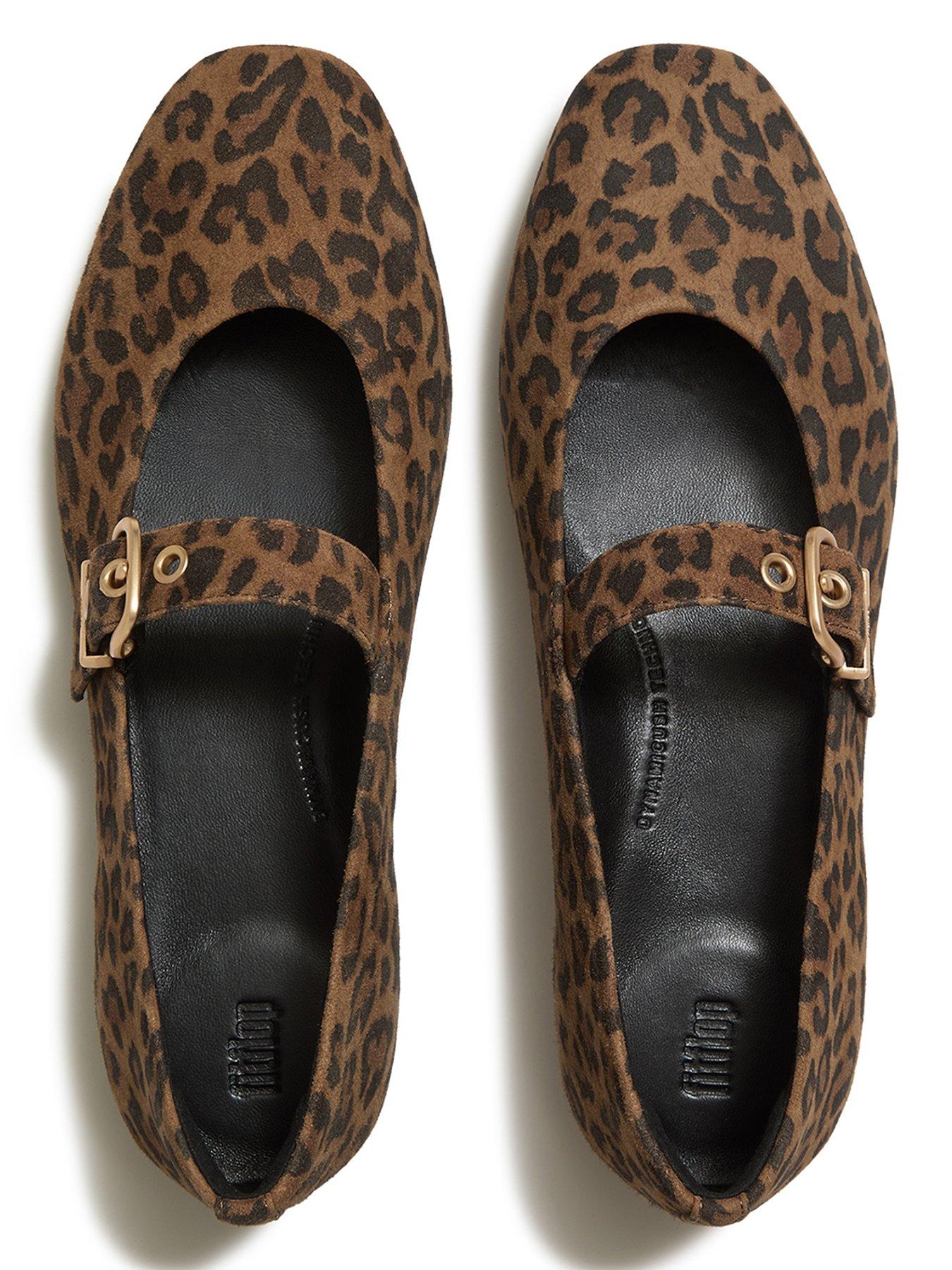 Image 5 of 6 of FitFlop DELICATO SUEDE LEOPARD MARY JANES