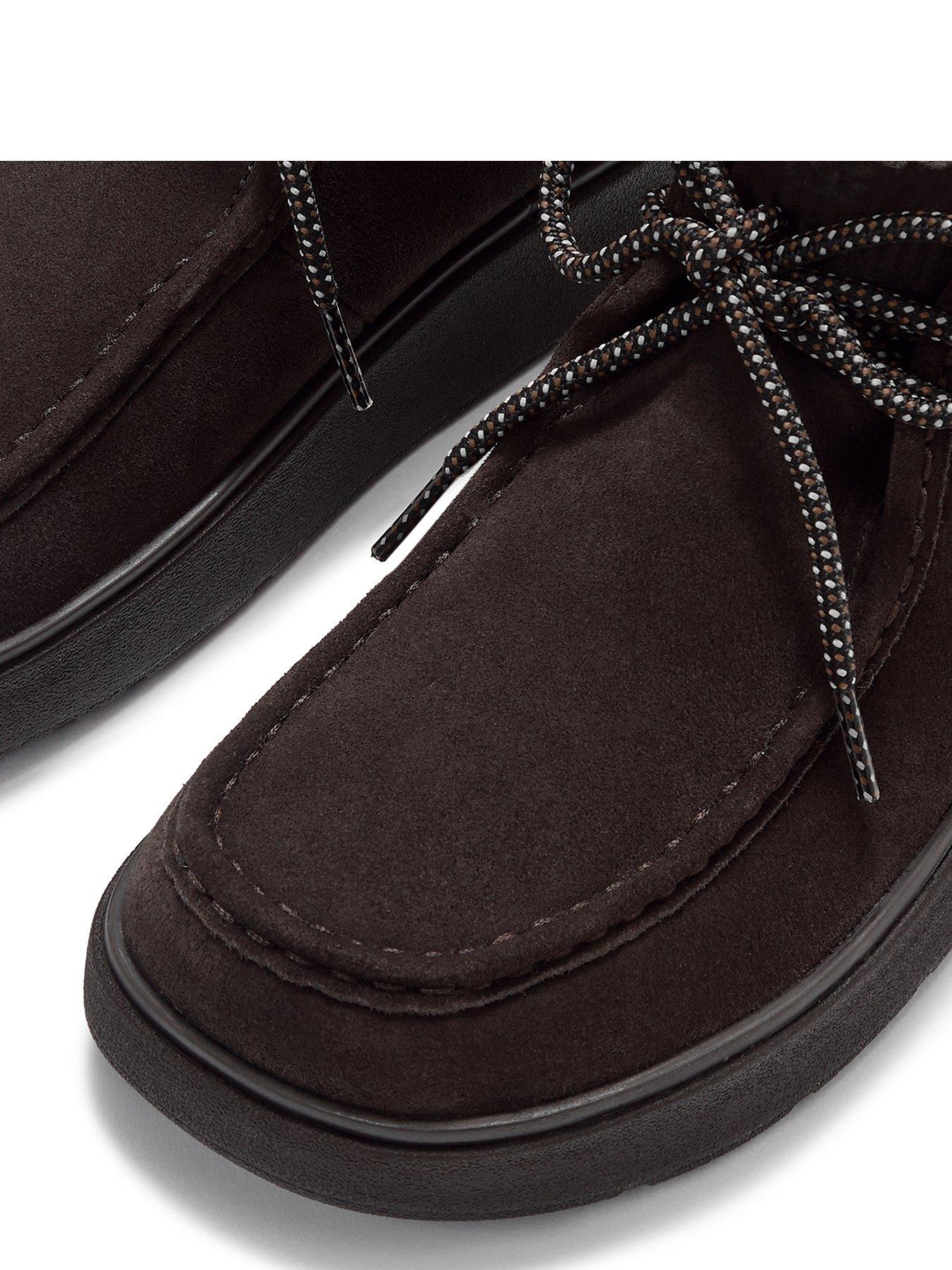 Image 4 of 5 of FitFlop FitFlop Womens GEN-FF Suede Shearling Boots - Brown