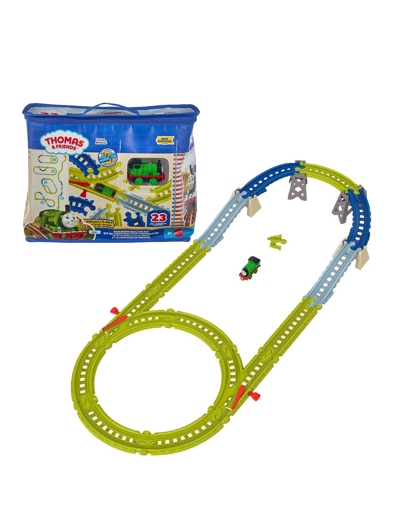 Thomas & Friends Railroad Builder Track Kit with Percy Engine  &  Storage Bag