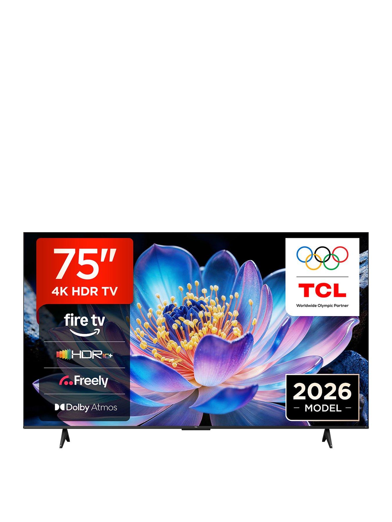 TCL 75V6D-UK, 75" 4K UHD Fire TV with Freely