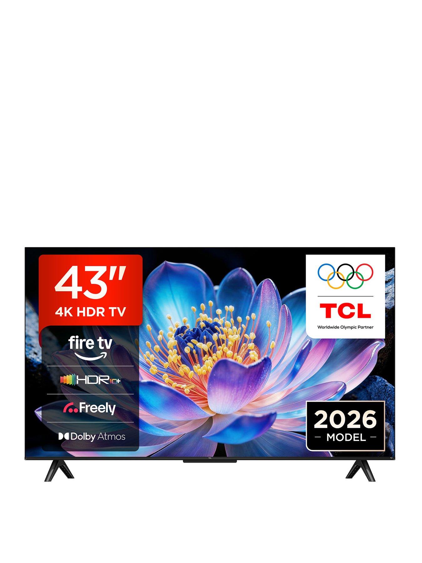TCL 43V6D-UK, 43" 4K UHD Fire TV with Freely