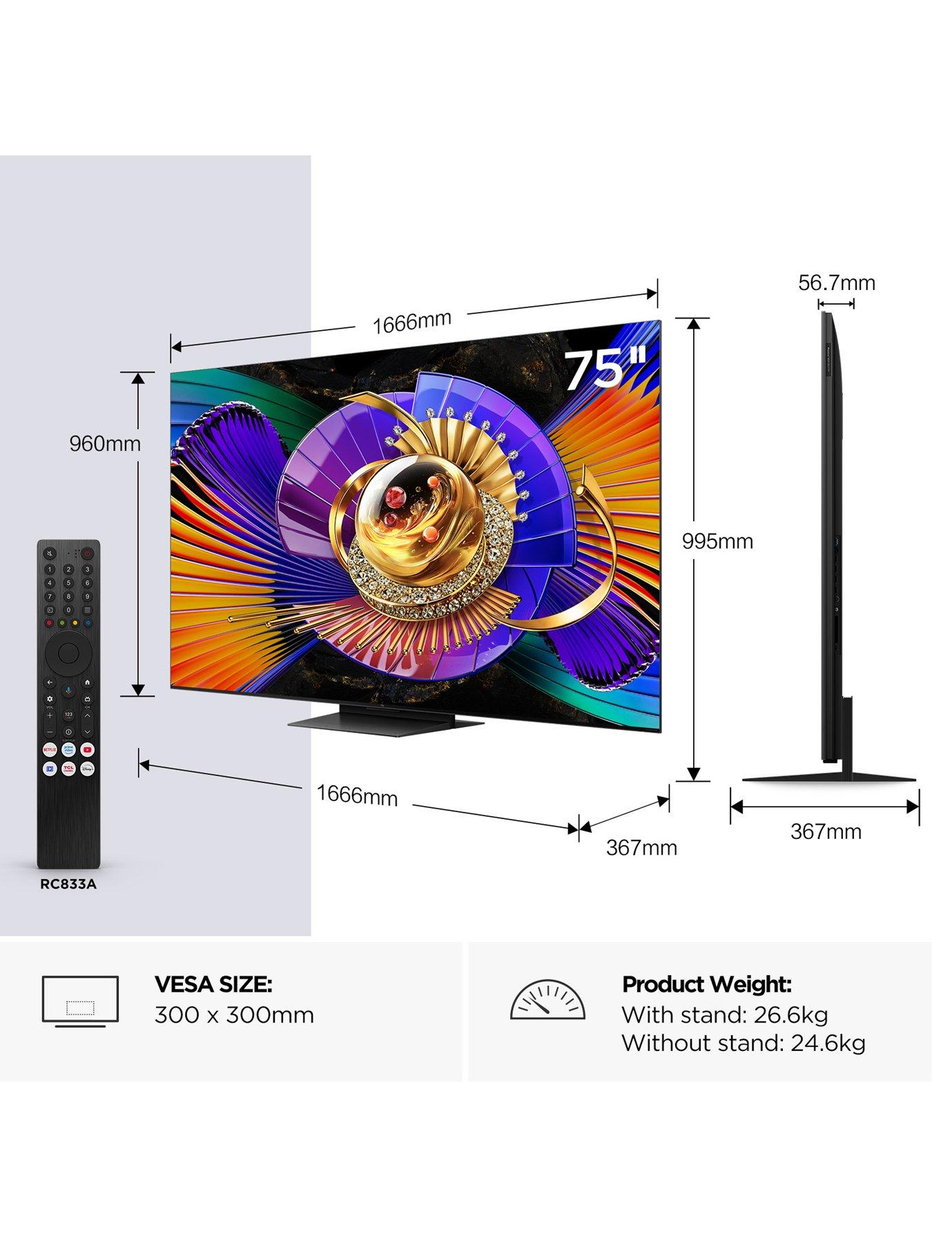 Image 2 of 7 of TCL 75C7L-UK, 75" 4K SQD Mini LED 144Hz TV