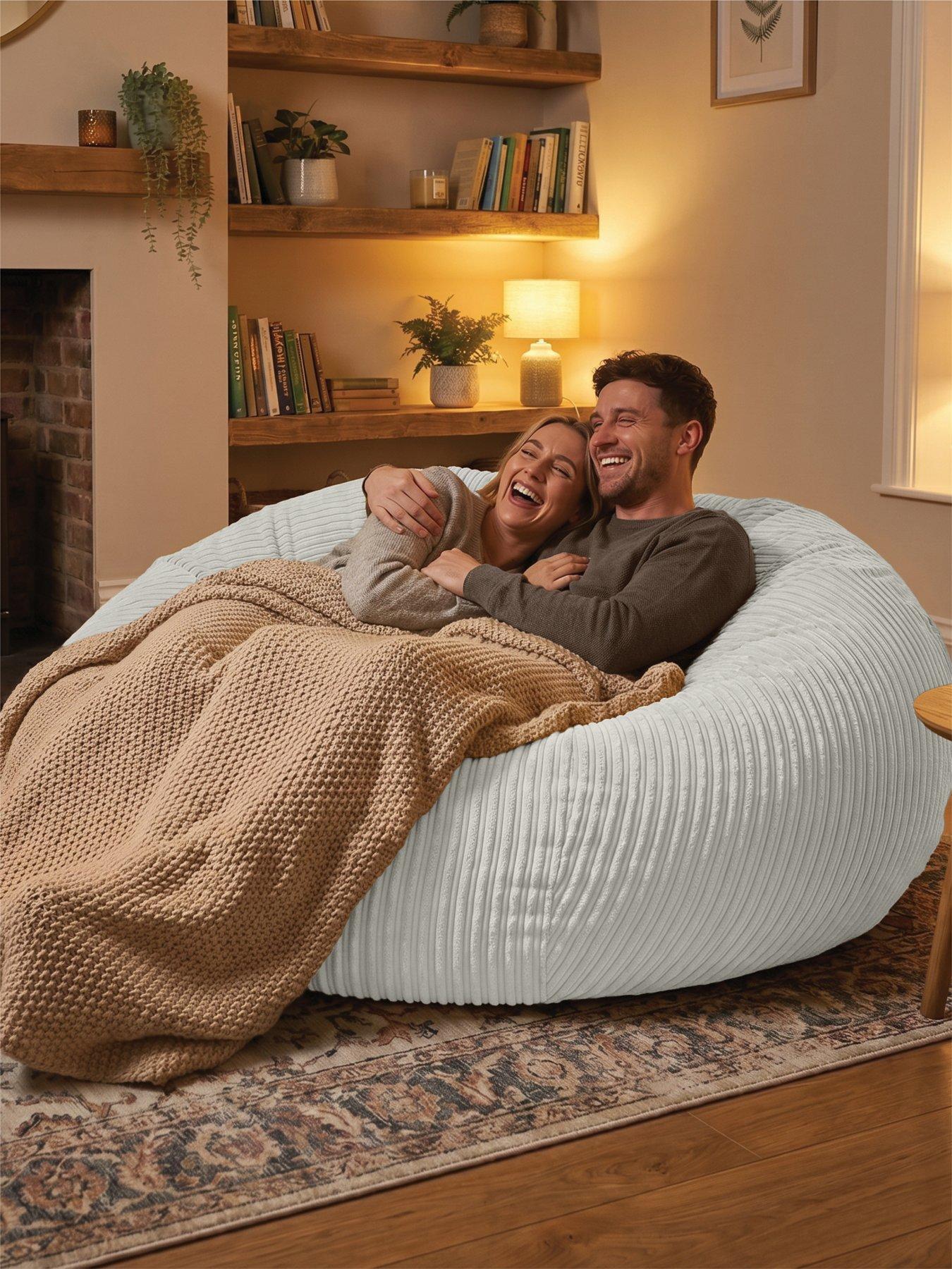 Image 1 of 7 of rucomfy Goliath Beanbag- Platinum