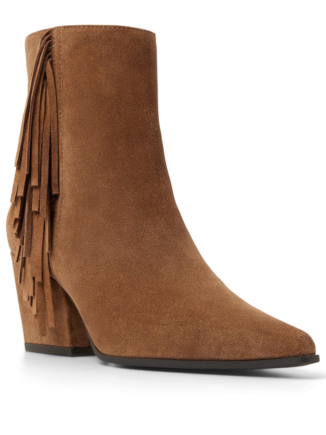 Image 2 of 5 of Aldo Shaniah Leather Ankle Boots - Brown