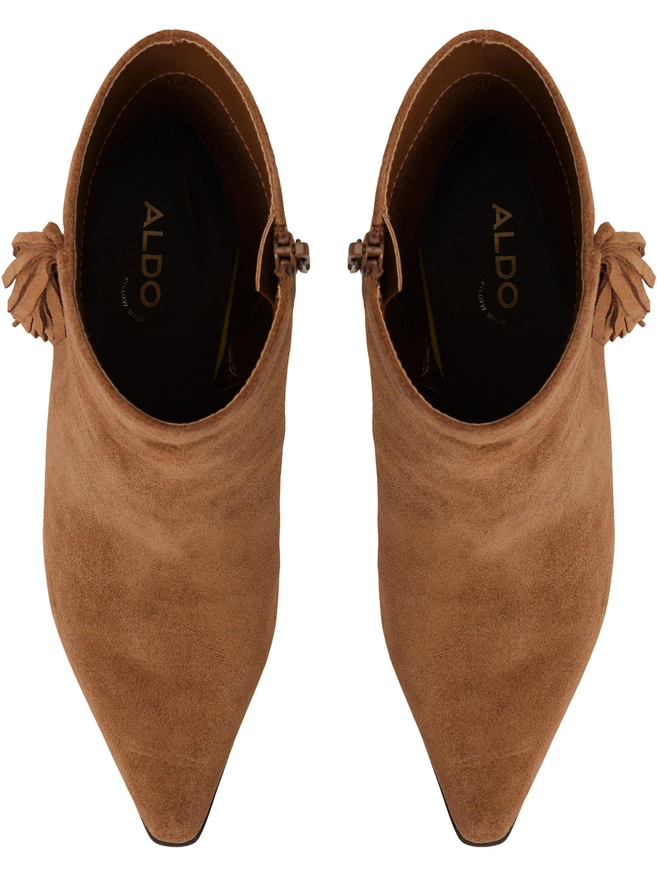 Image 4 of 5 of Aldo Shaniah Leather Ankle Boots - Brown