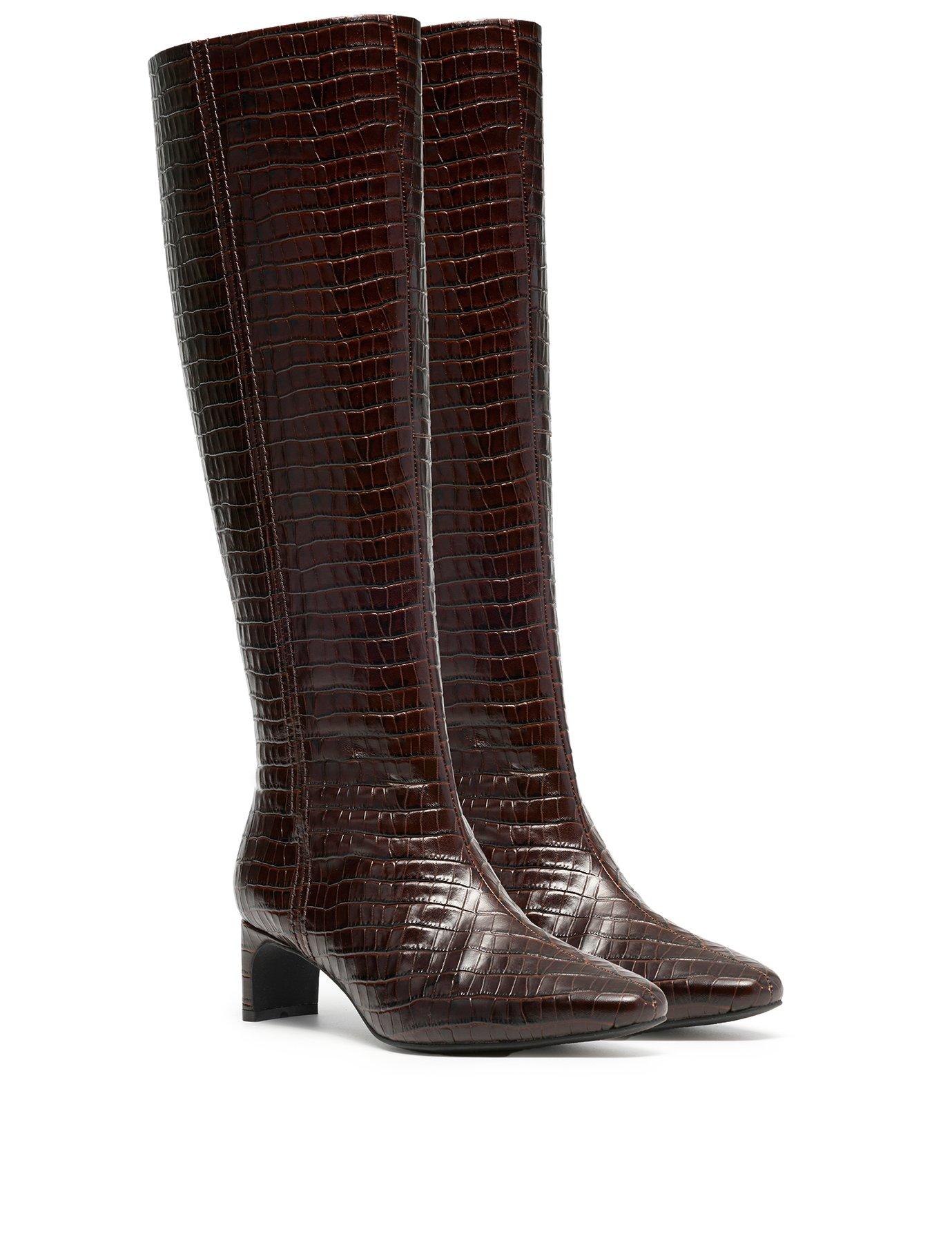 Image 2 of 6 of Clarks Edina Leather Tall Boot - Brown