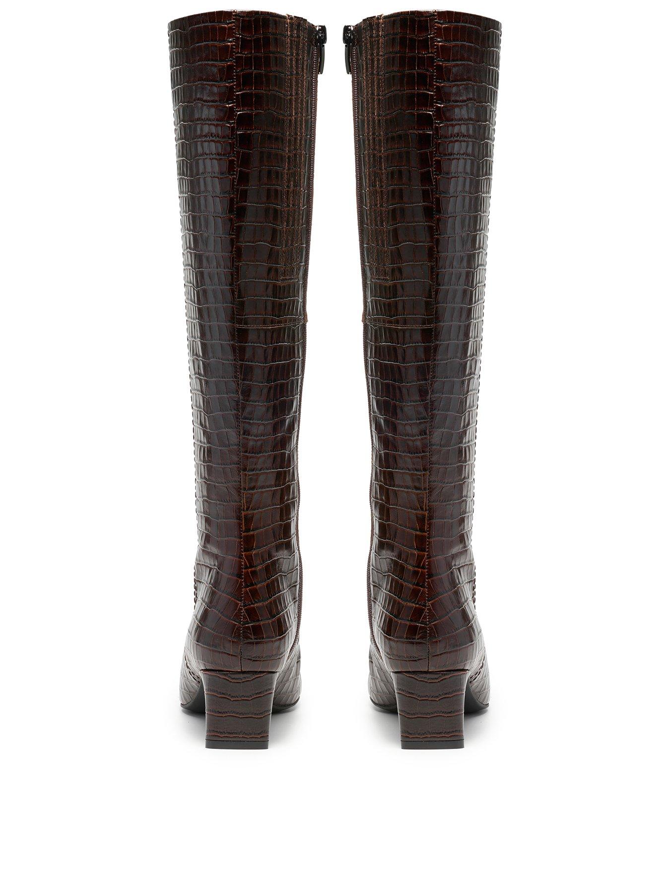 Image 3 of 6 of Clarks Edina Leather Tall Boot - Brown