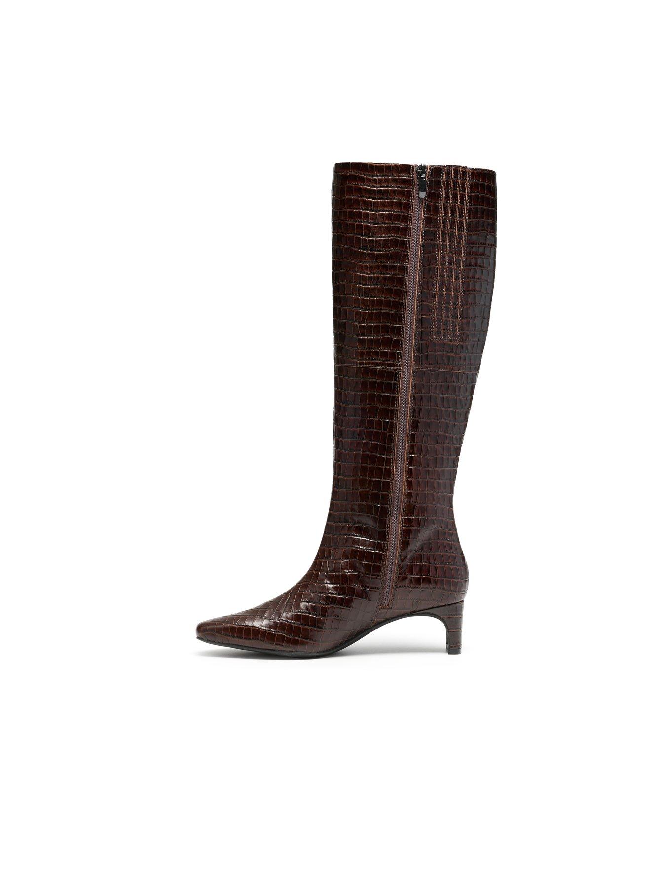 Image 6 of 6 of Clarks Edina Leather Tall Boot - Brown