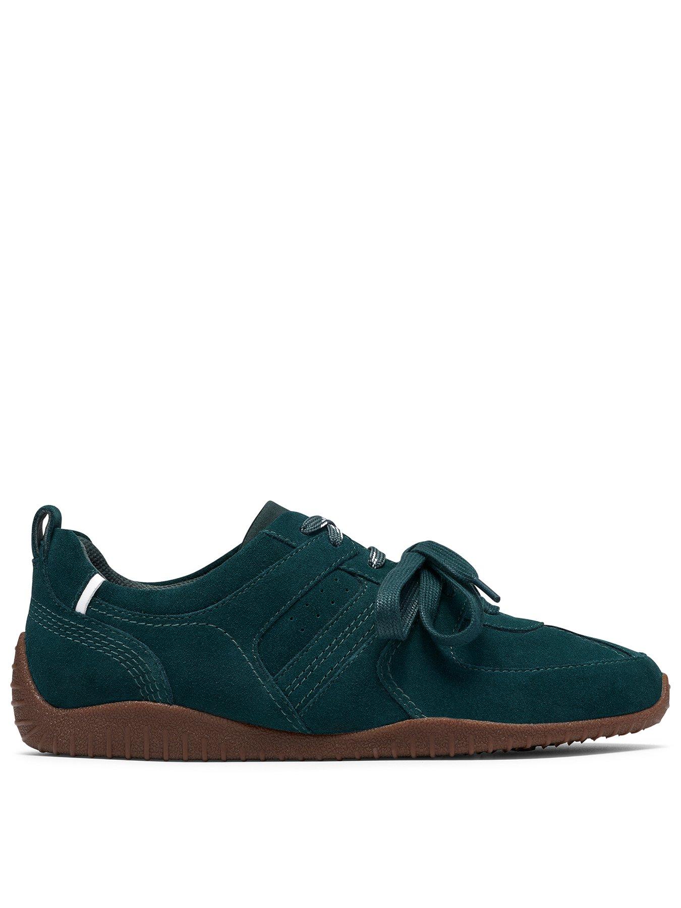 Clarks Meridor Lace Trainer - Teal