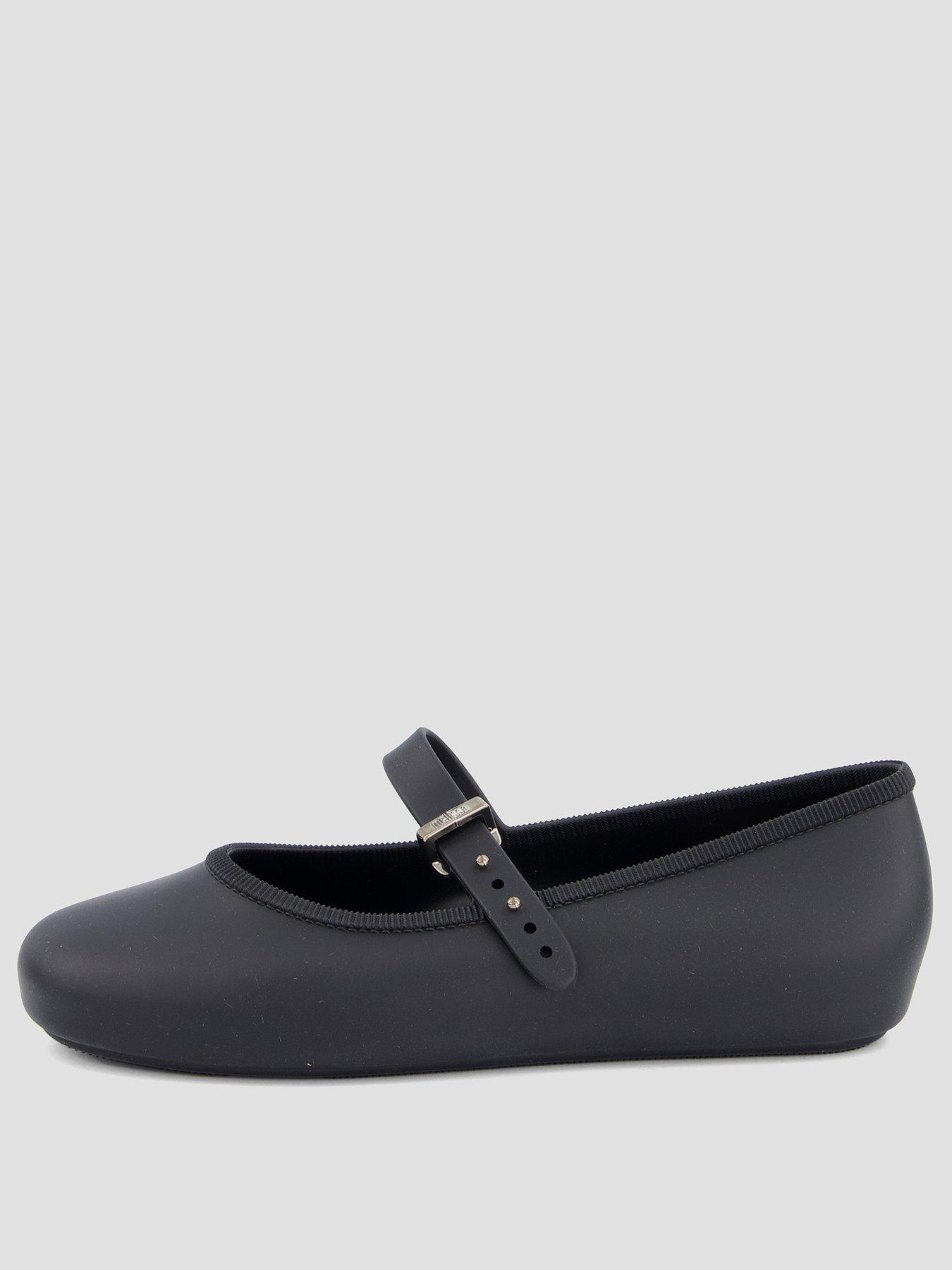 Image 2 of 7 of Mini Melissa Girls Mary Jane Strap Soft Ballerina Shoes - Black