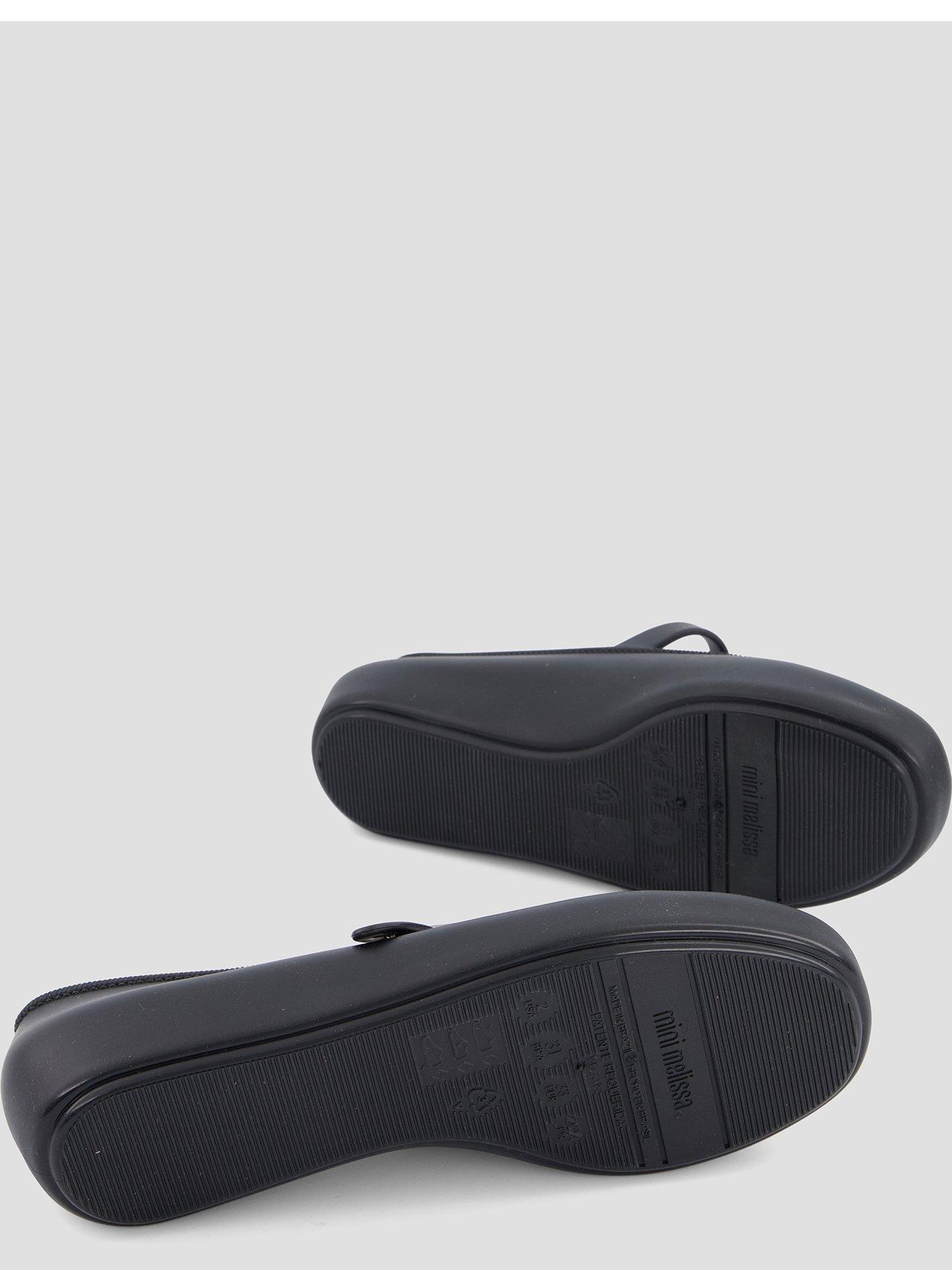 Image 4 of 7 of Mini Melissa Girls Mary Jane Strap Soft Ballerina Shoes - Black