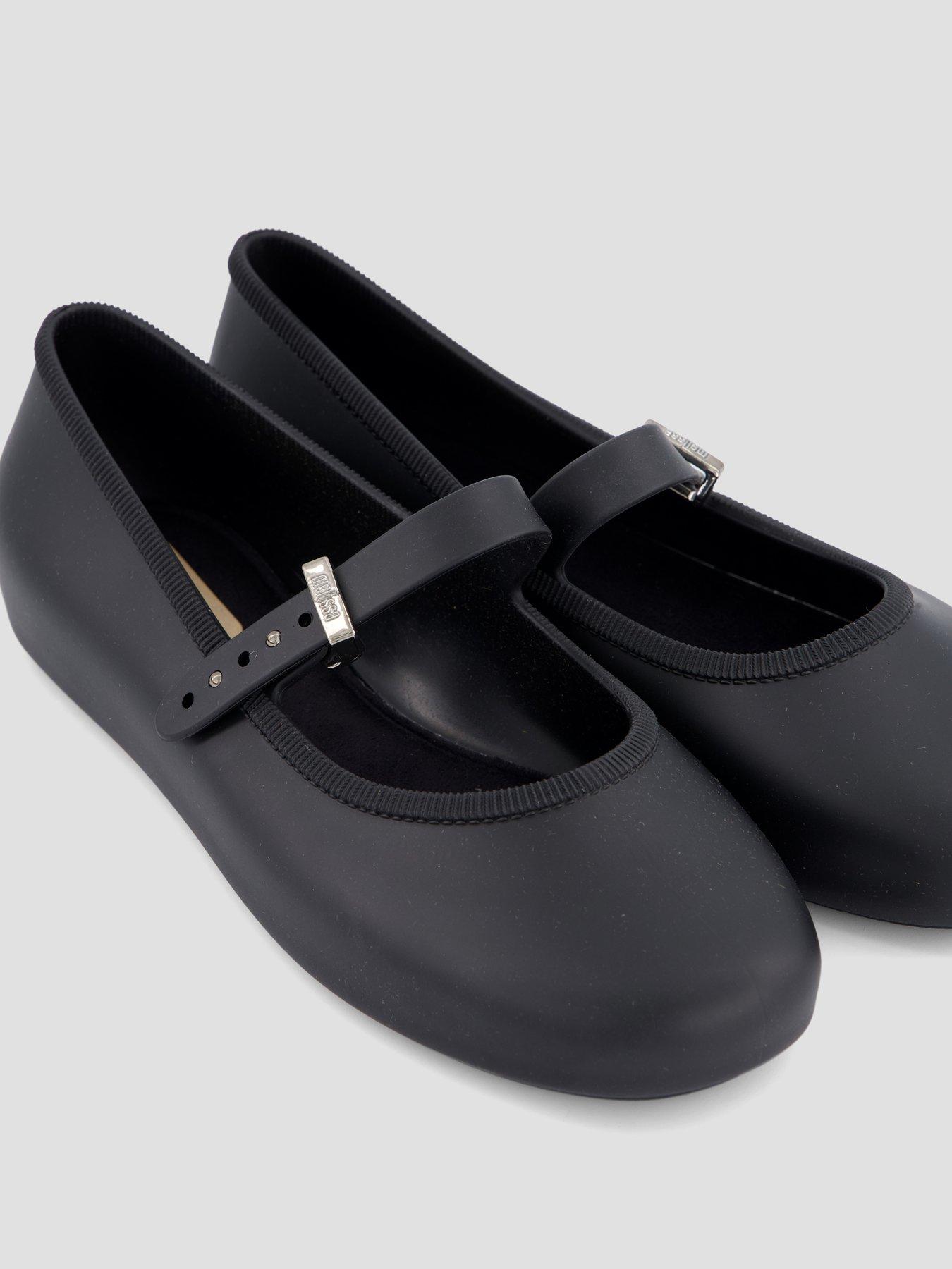 Image 5 of 7 of Mini Melissa Girls Mary Jane Strap Soft Ballerina Shoes - Black