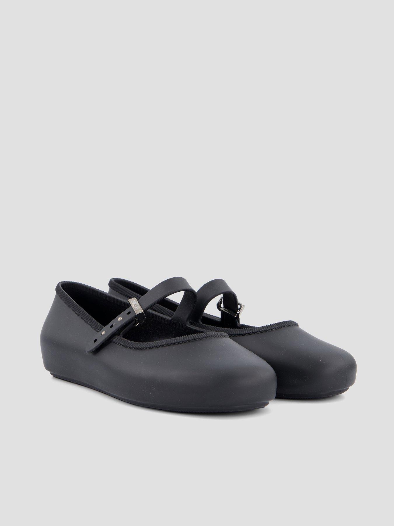 Image 6 of 7 of Mini Melissa Girls Mary Jane Strap Soft Ballerina Shoes - Black