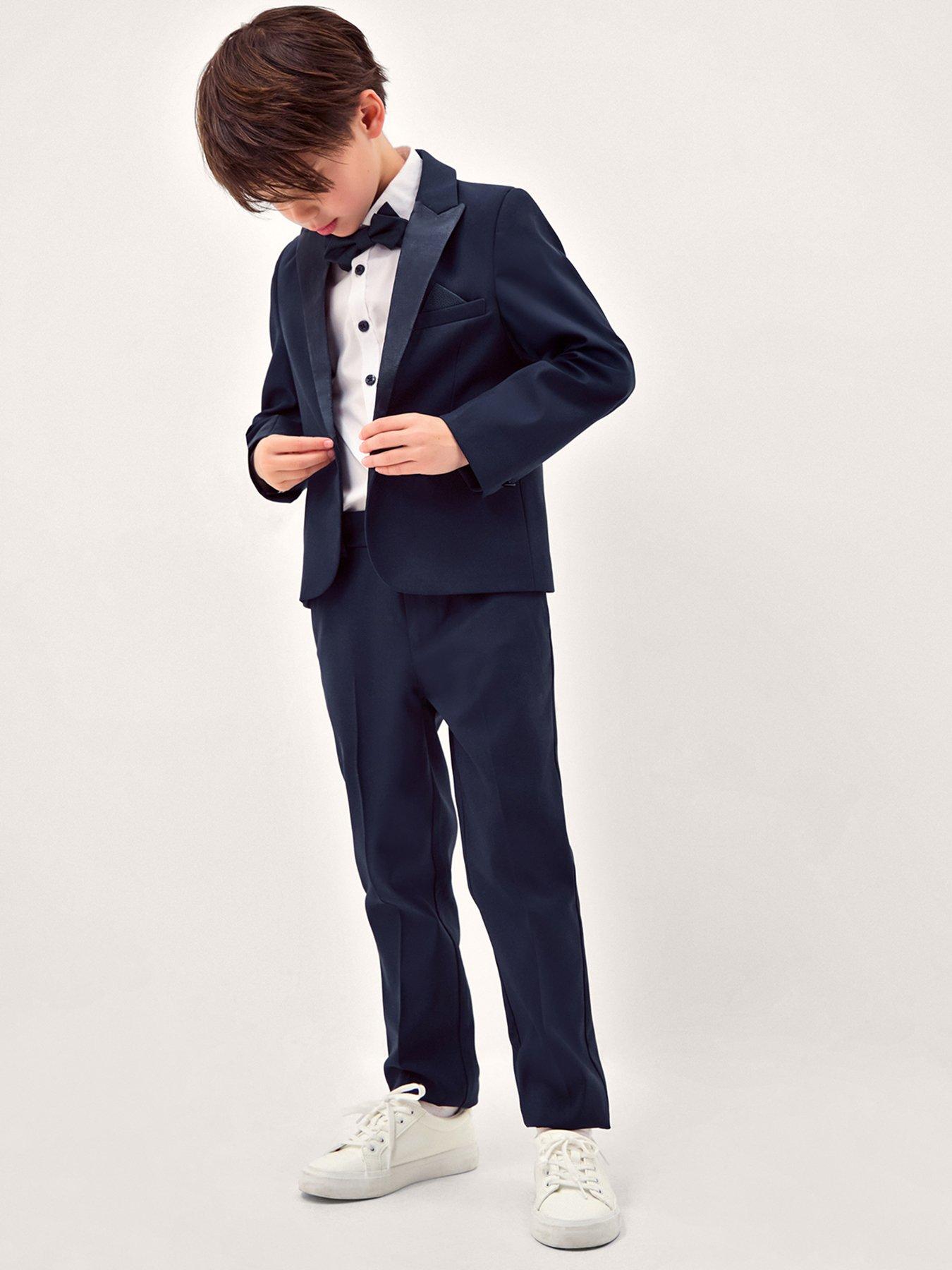 Image 1 of 4 of Monsoon Boys Luca Tuxedo Suit - Navy