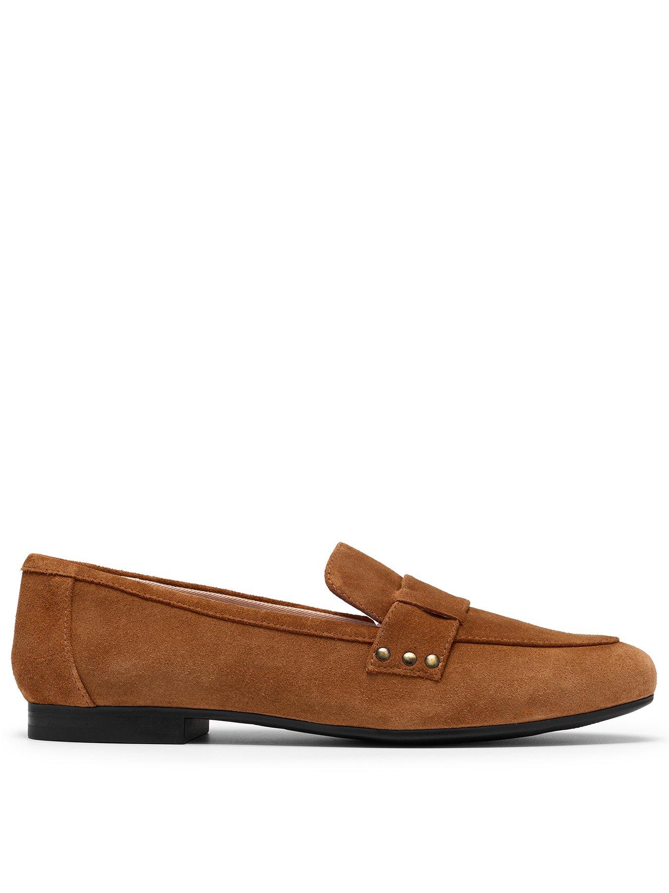 Image 1 of 6 of Clarks Tamna Strap Suede Loafer - Tan