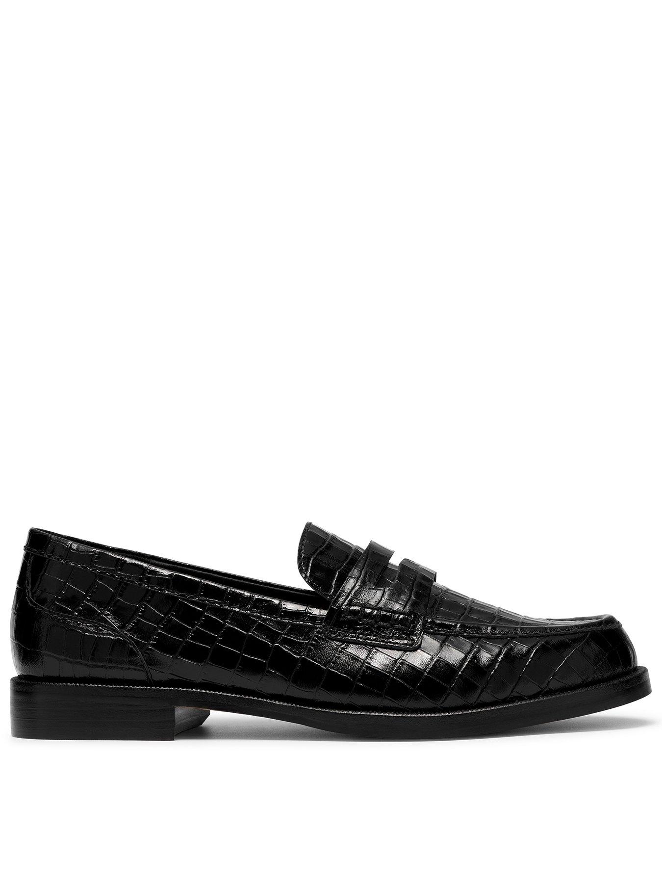 Image 1 of 6 of Clarks Straven2 Penny - Black Croc