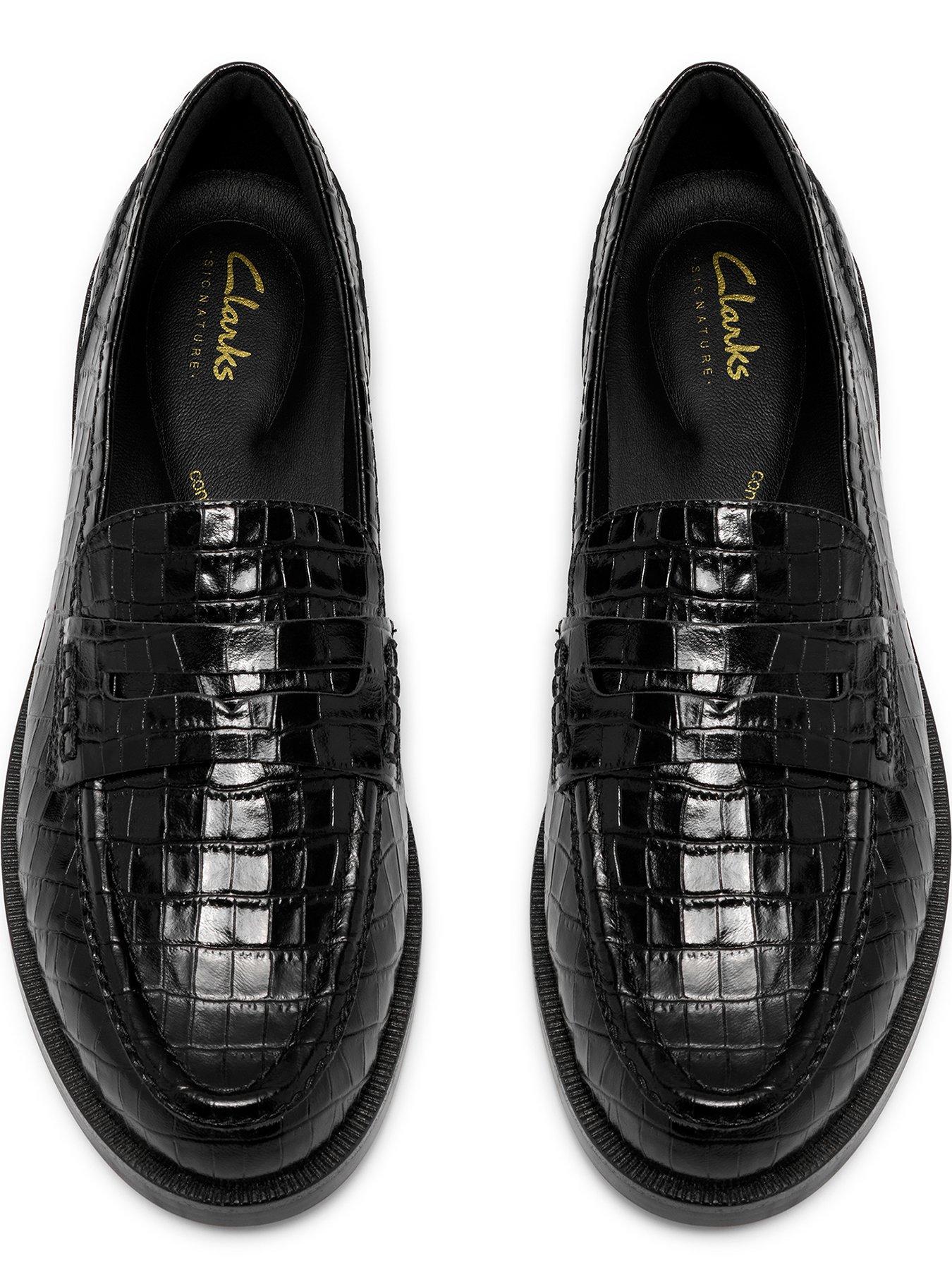 Image 4 of 6 of Clarks Straven2 Penny - Black Croc