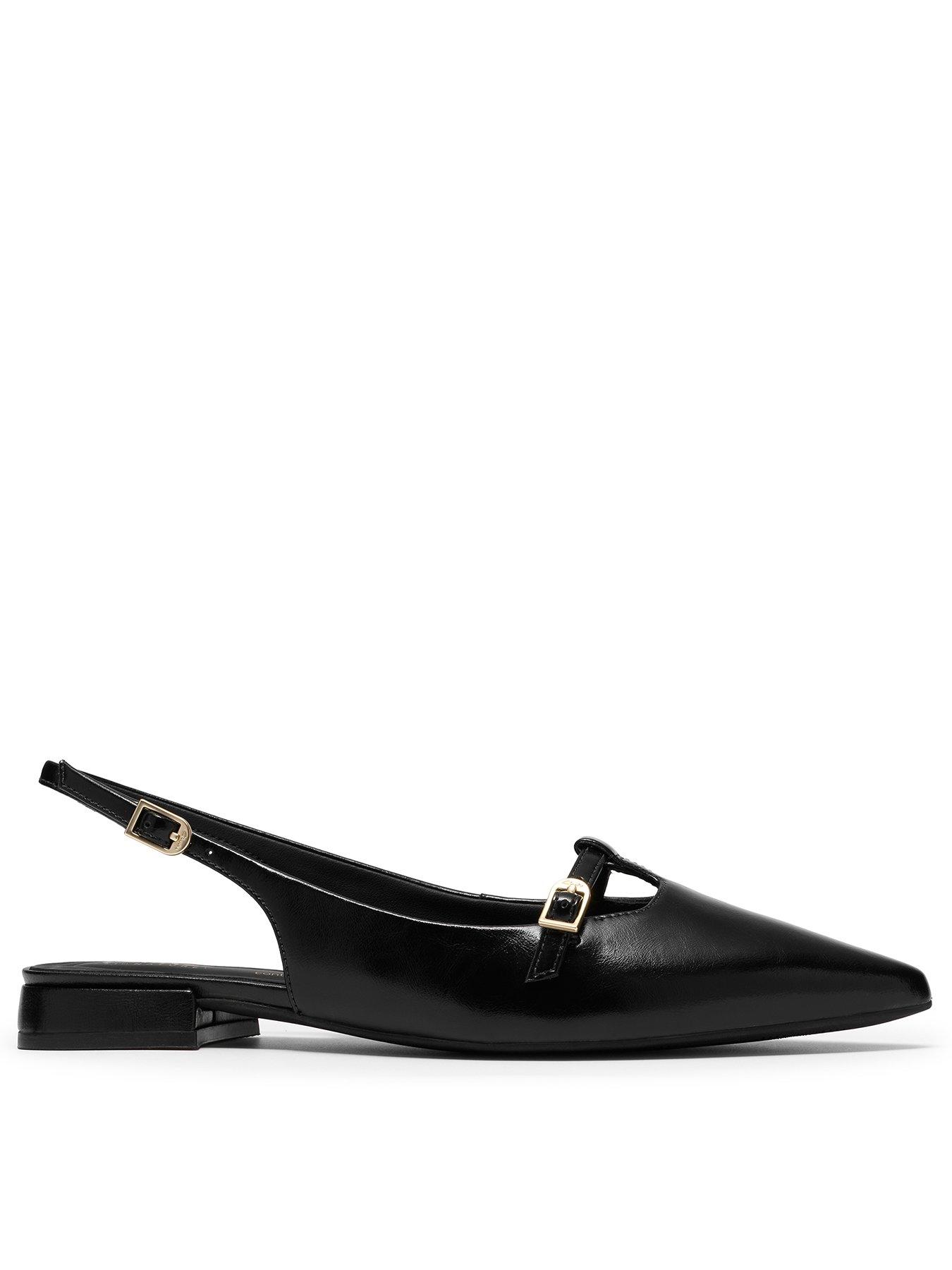 Clarks Sensa15 Jane Sling Back Patent Shoe - Black