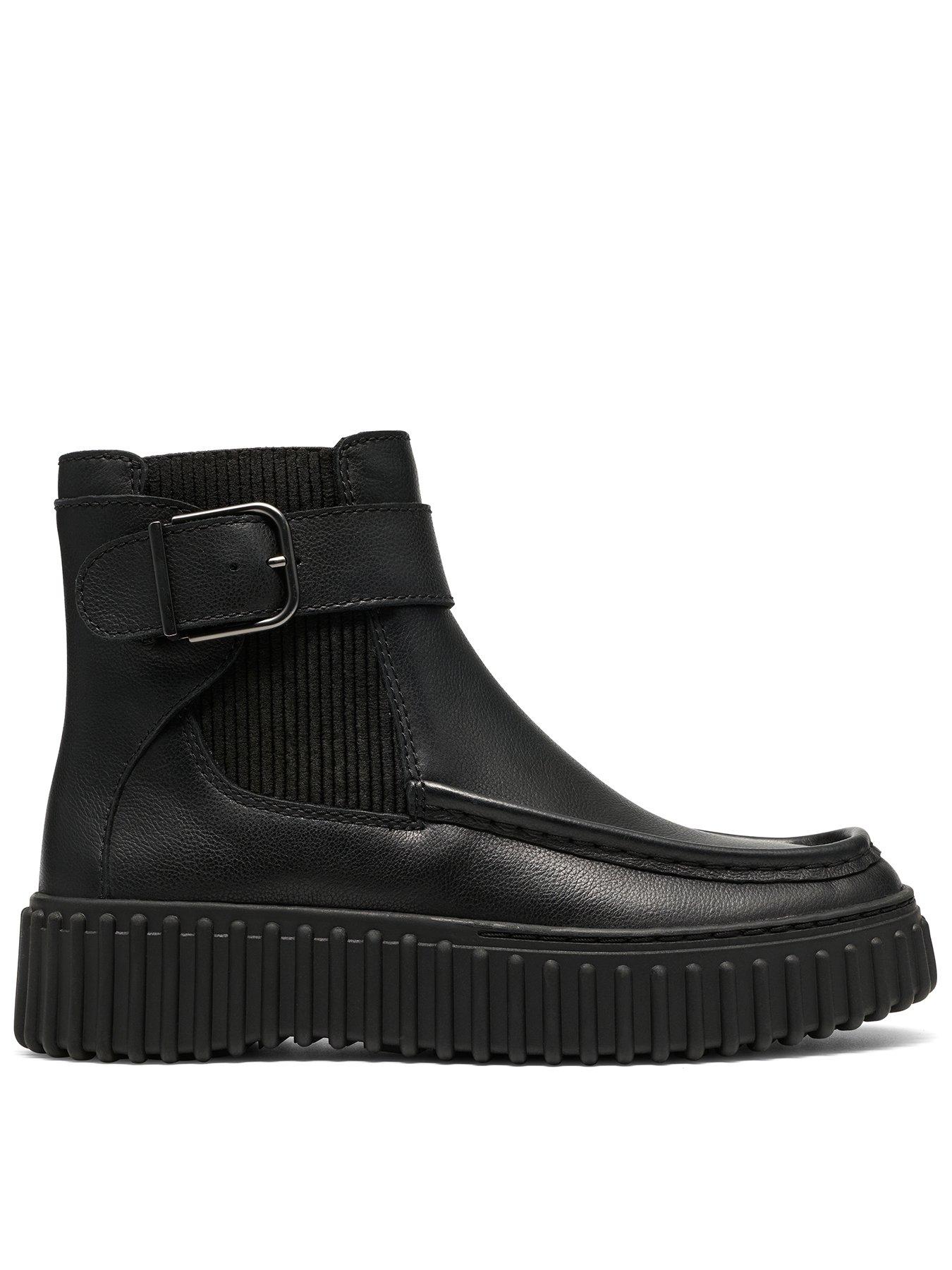 Clarks Torhill Buckle Boot - Black