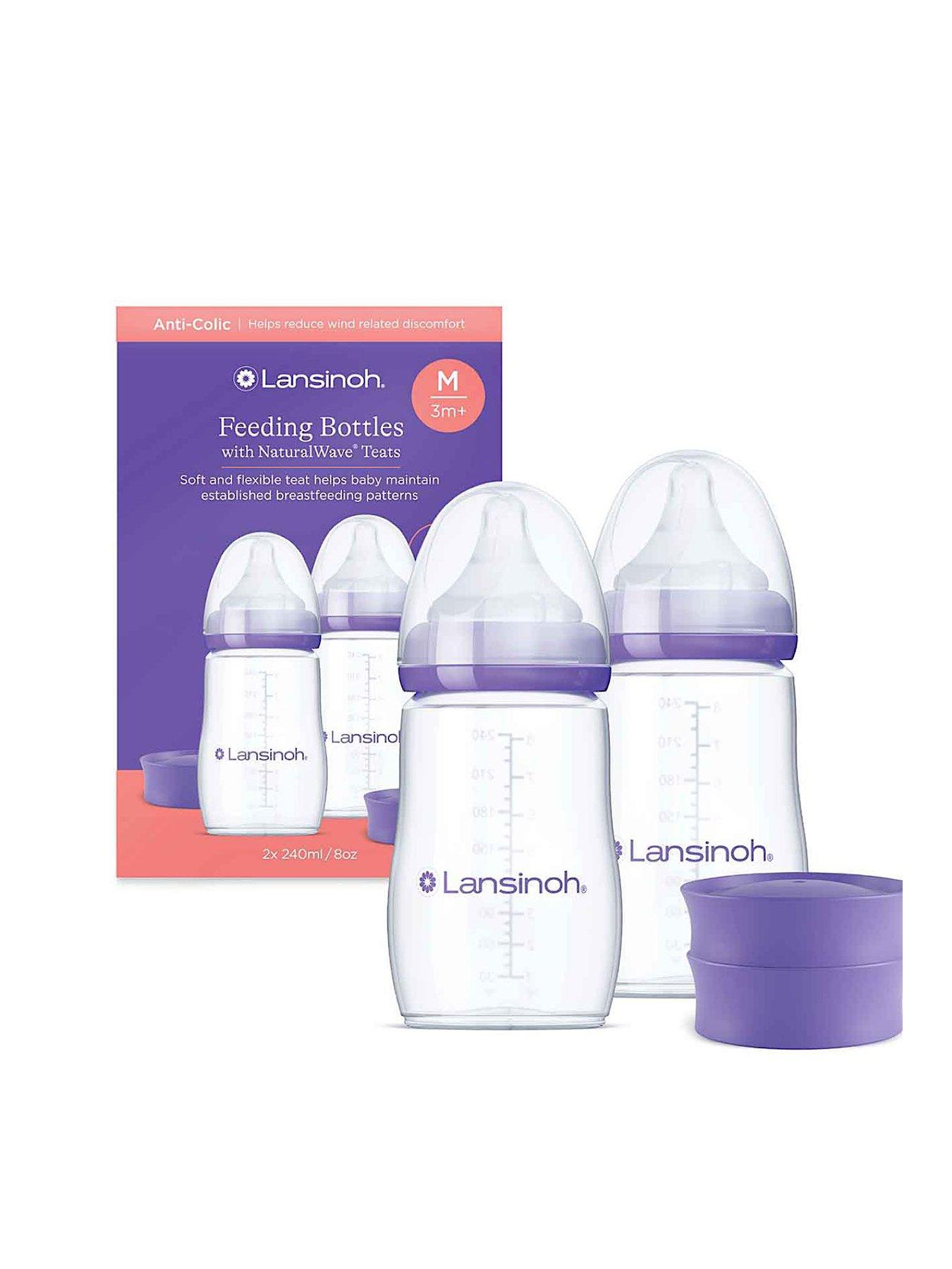 Image 1 of 6 of Lansinoh Feeding Bottles 240Ml 2 Pack