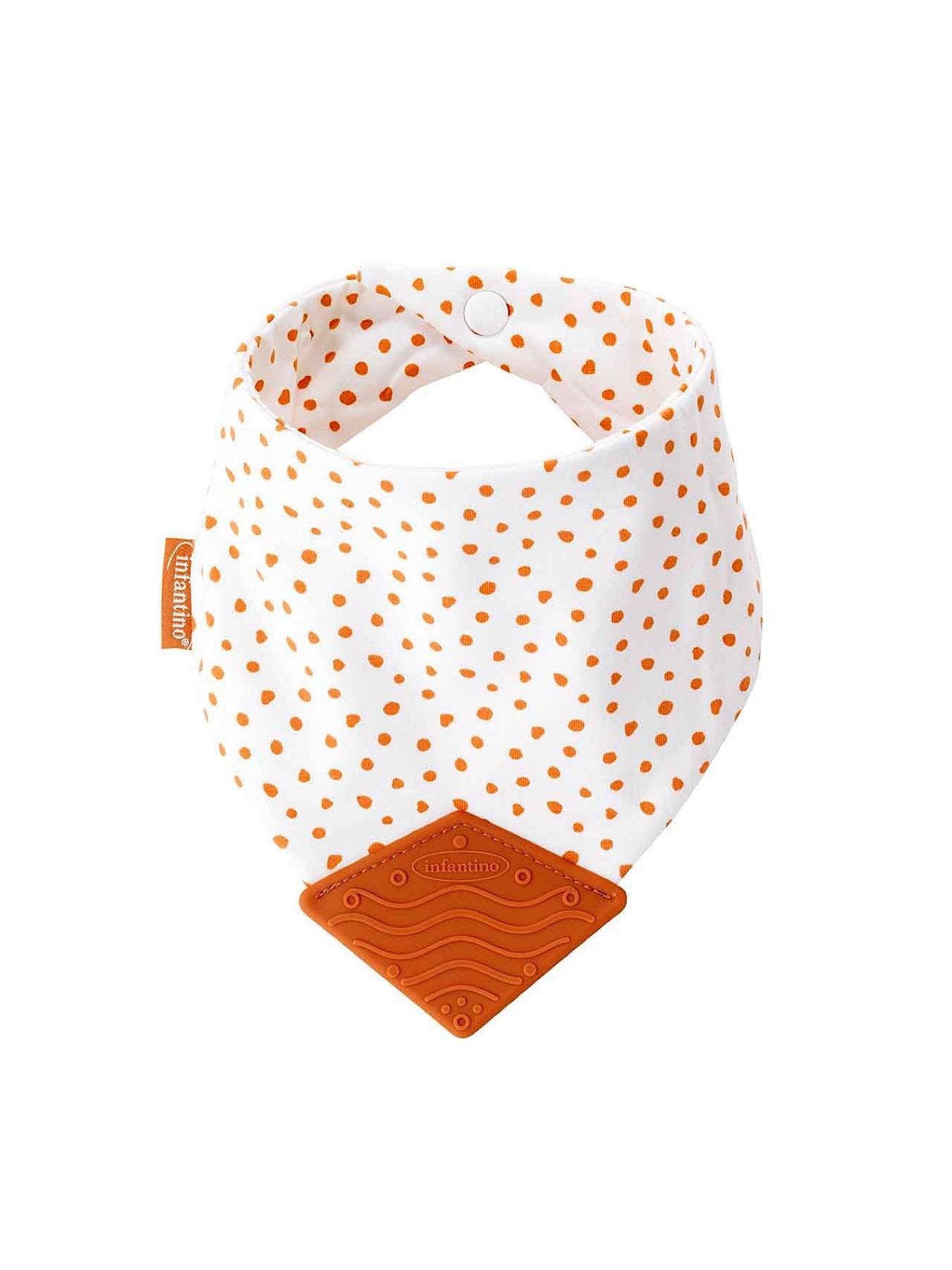 Image 2 of 3 of Infantino Bandana Teether & Pacigrip Bib 2 Pack (Dots & Stripes)