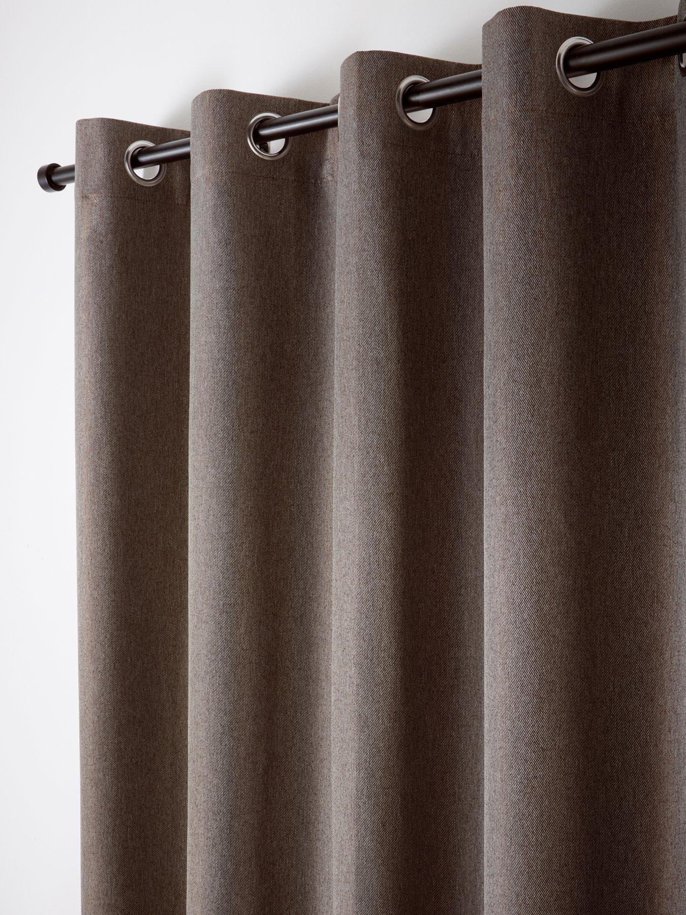 Image 3 of 5 of Curtina Plain Twill Woven Blackout Eyelet Curtains