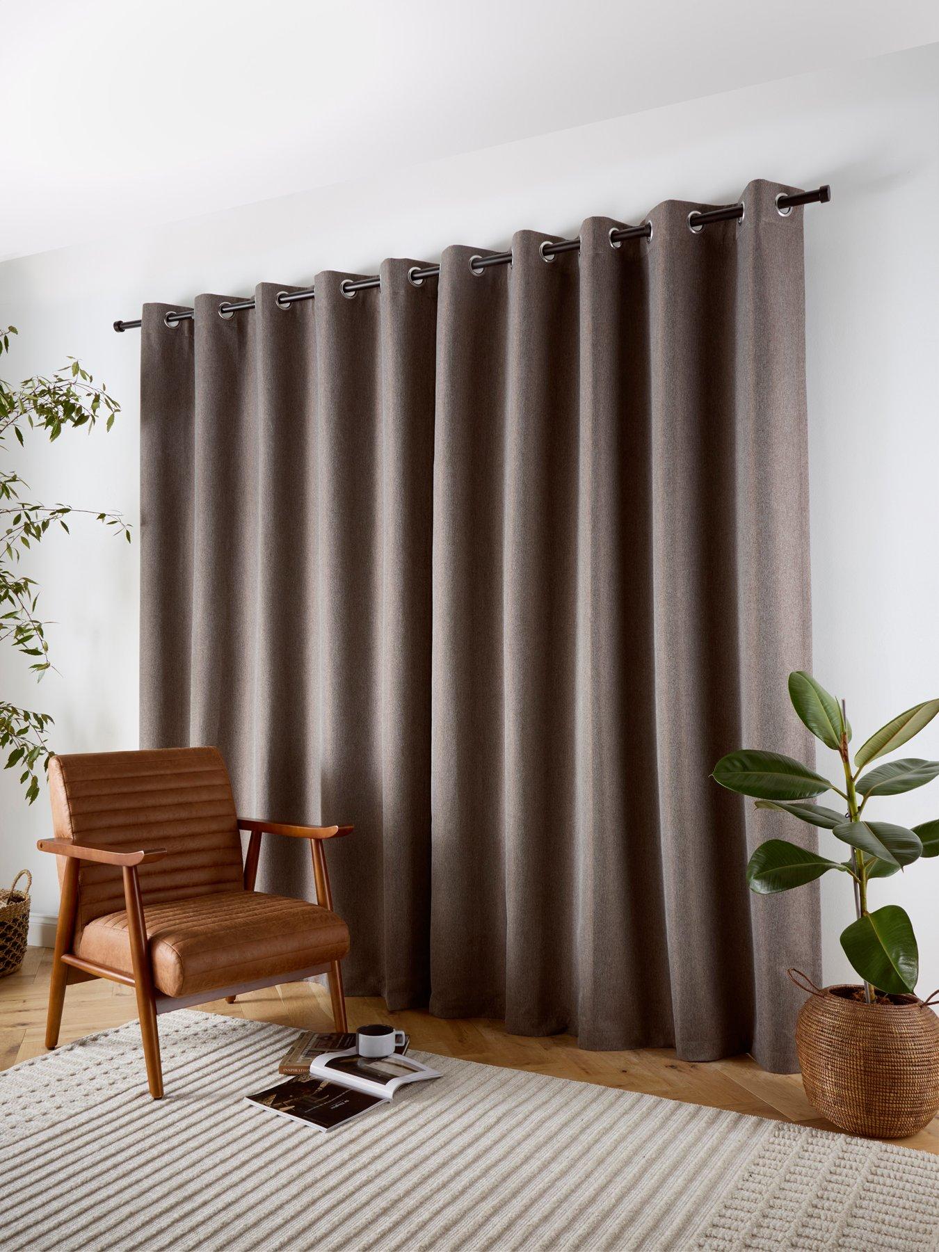 Image 4 of 5 of Curtina Plain Twill Woven Blackout Eyelet Curtains
